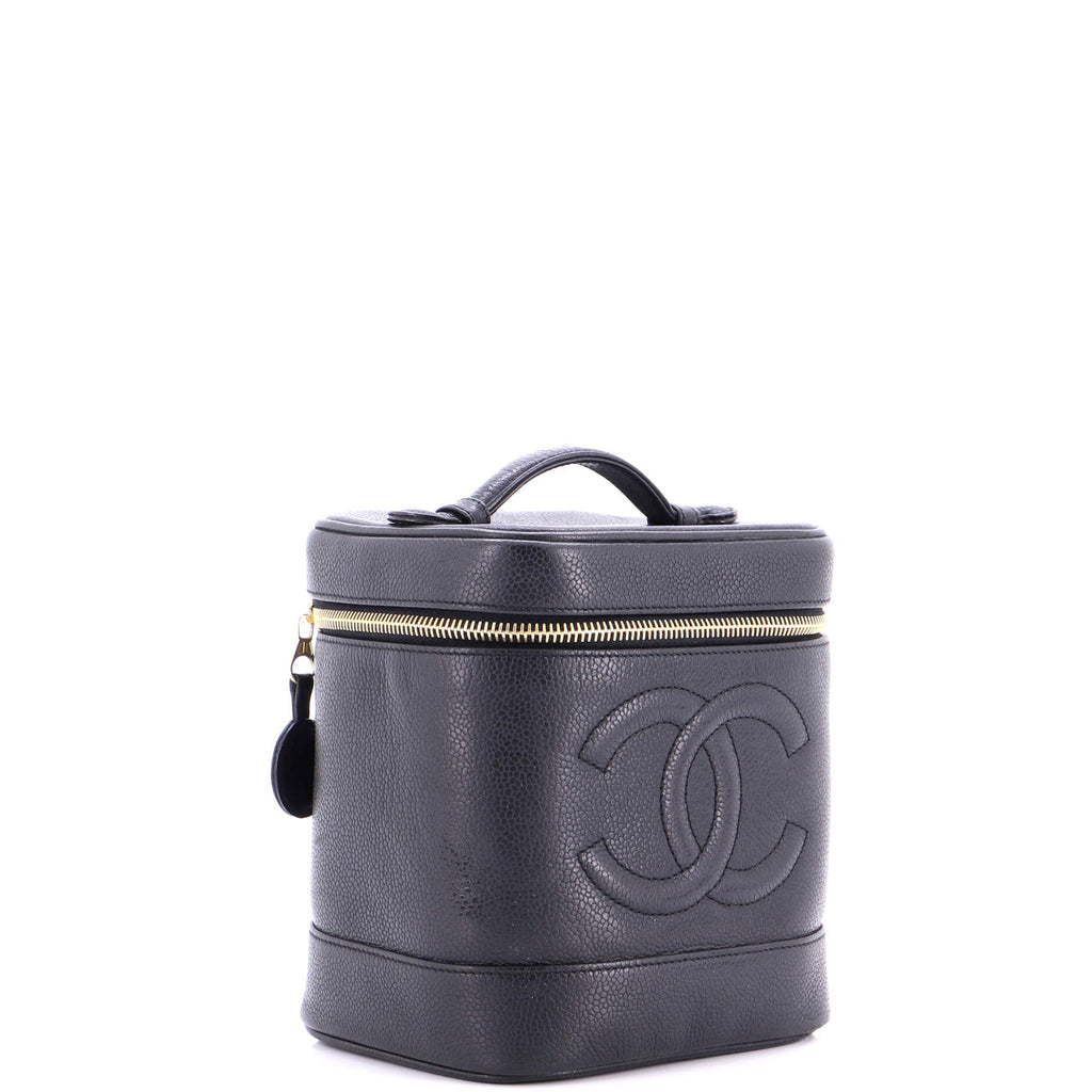 Vintage Timeless Cosmetic Case Caviar Tall
