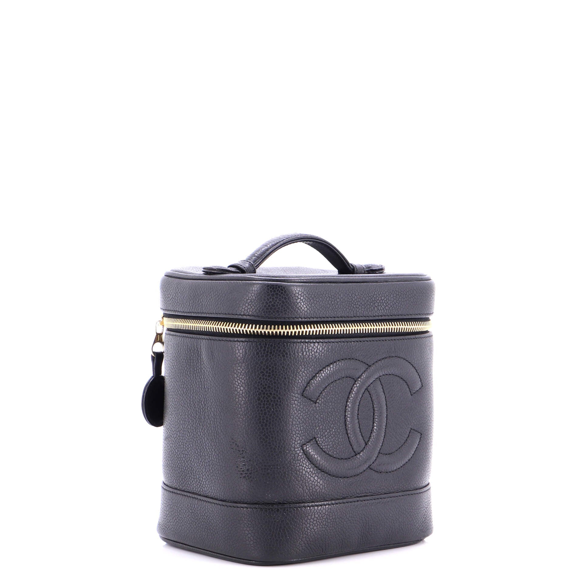 Vintage Timeless Cosmetic Case Caviar Tall