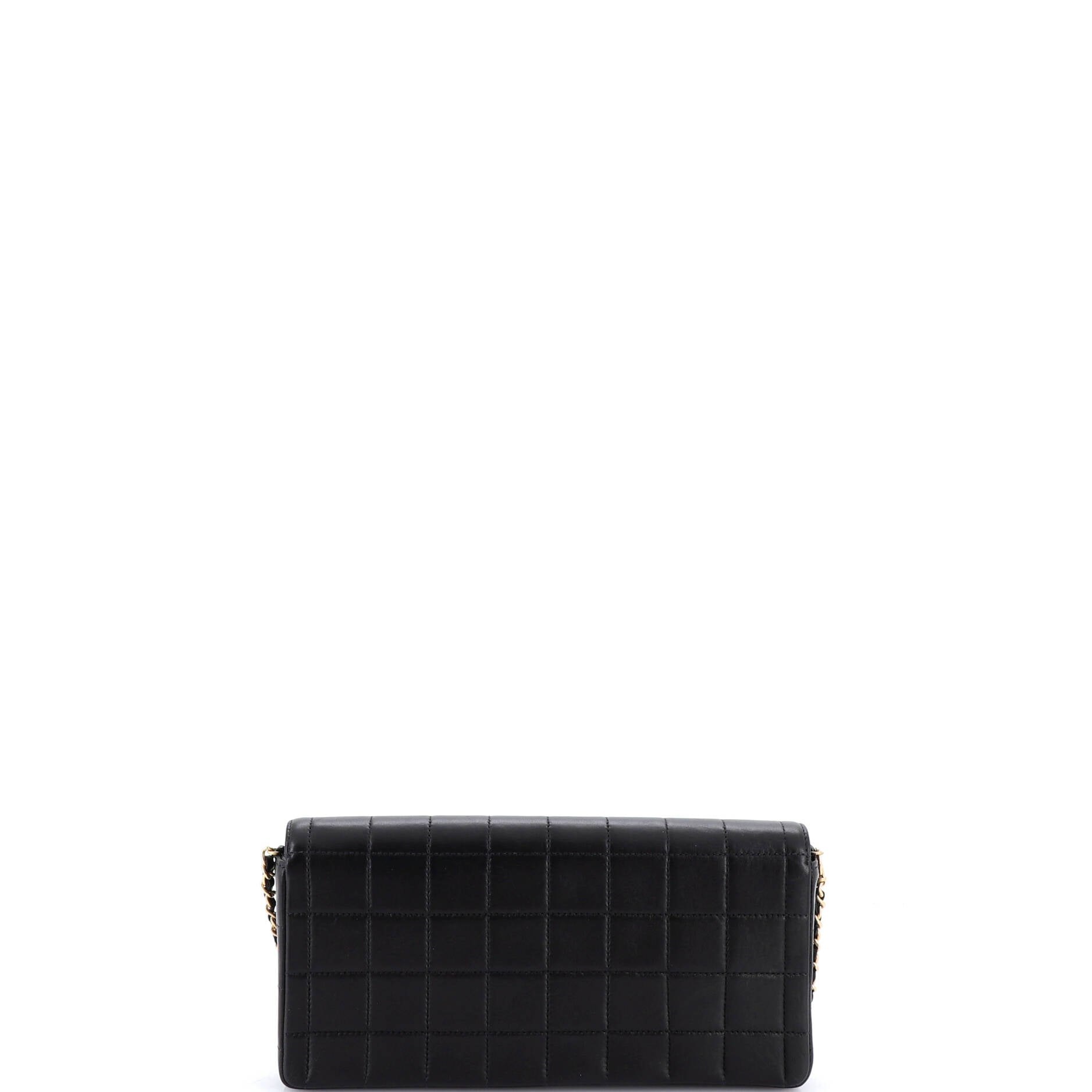 Chocolate Bar Flap Bag Quilted Lambskin East West