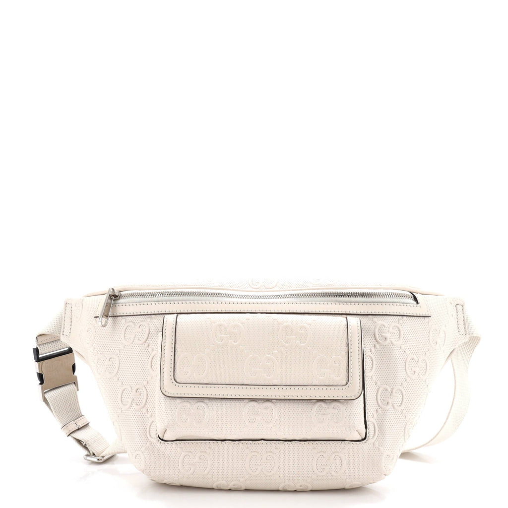 Front Pocket Belt Bag GG Embossed Perforated Leather