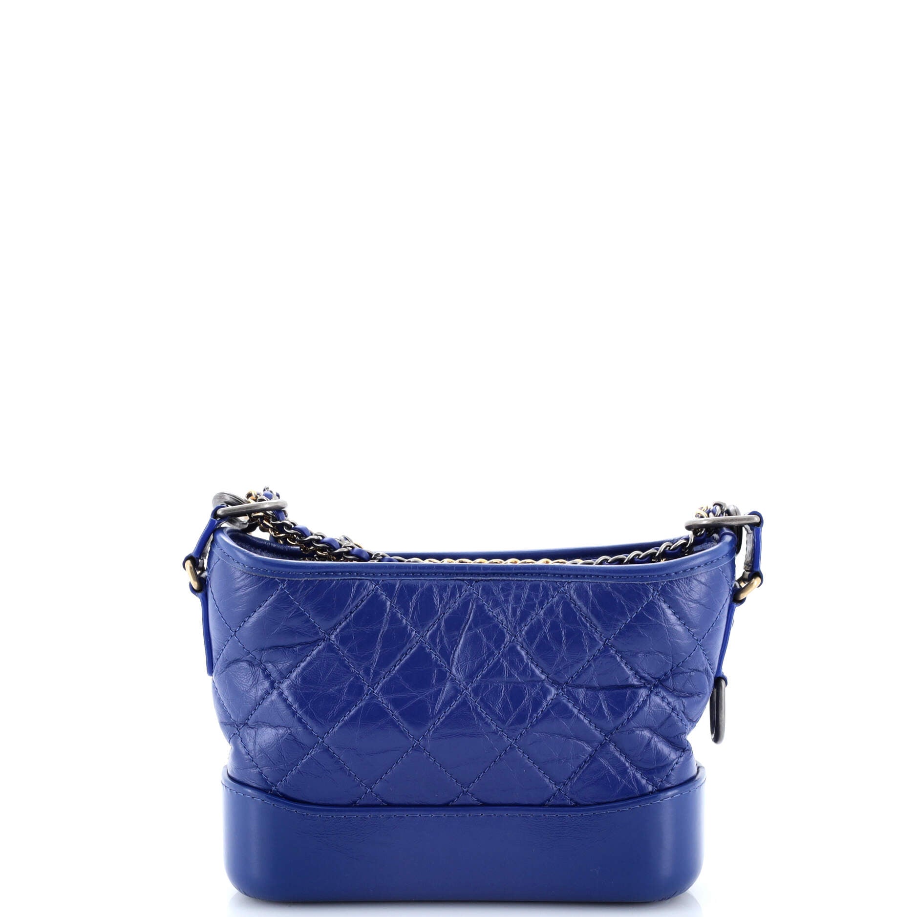 Gabrielle Hobo with Logo Handle Quilted Aged Calfskin Small