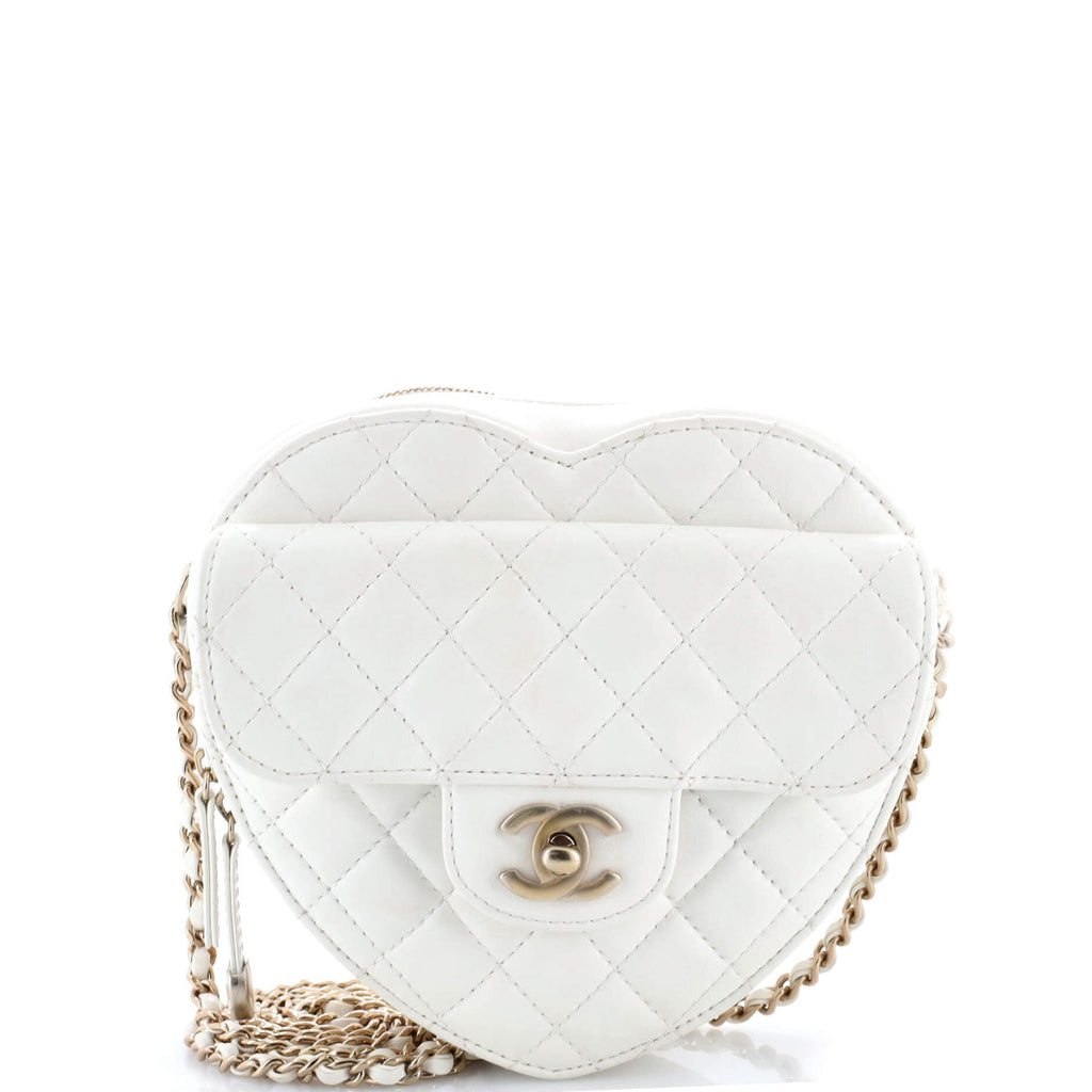 CC in Love Heart Bag Quilted Lambskin