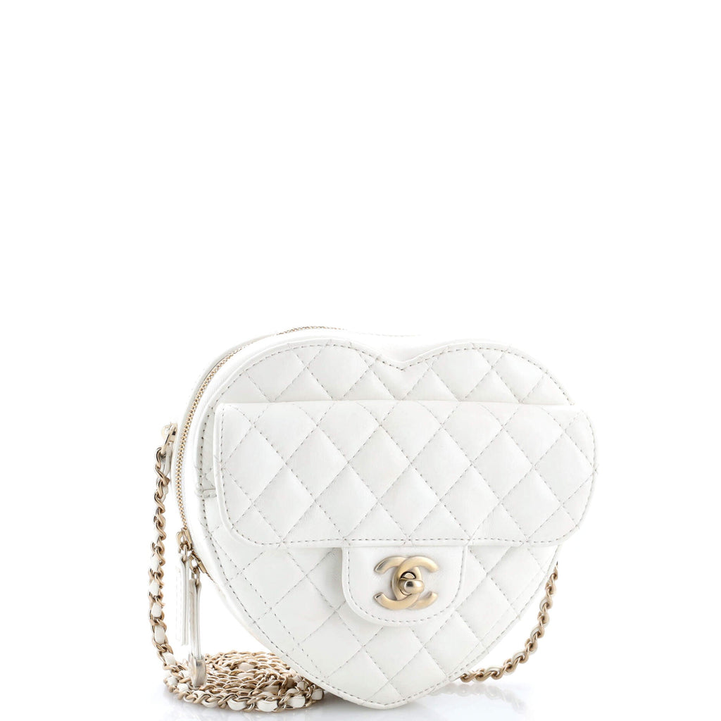 CC in Love Heart Bag Quilted Lambskin