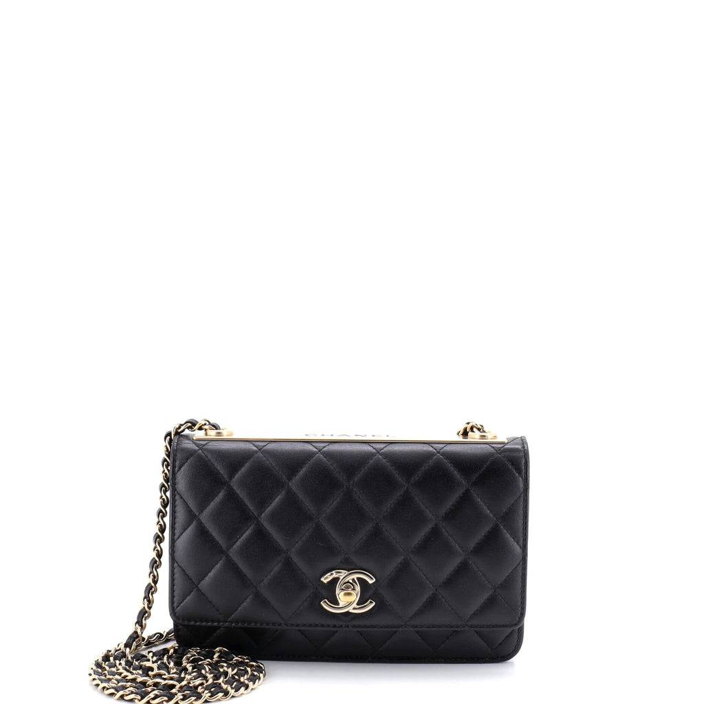 Trendy CC Wallet on Chain Quilted Lambskin