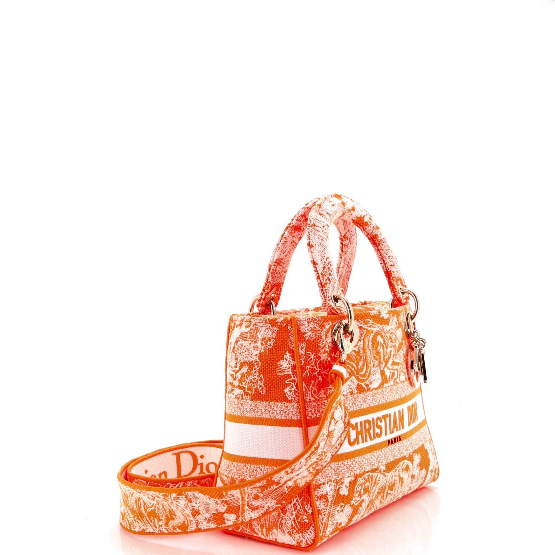 Toile de Jouy Lady D-Lite Bag Embroidered Canvas