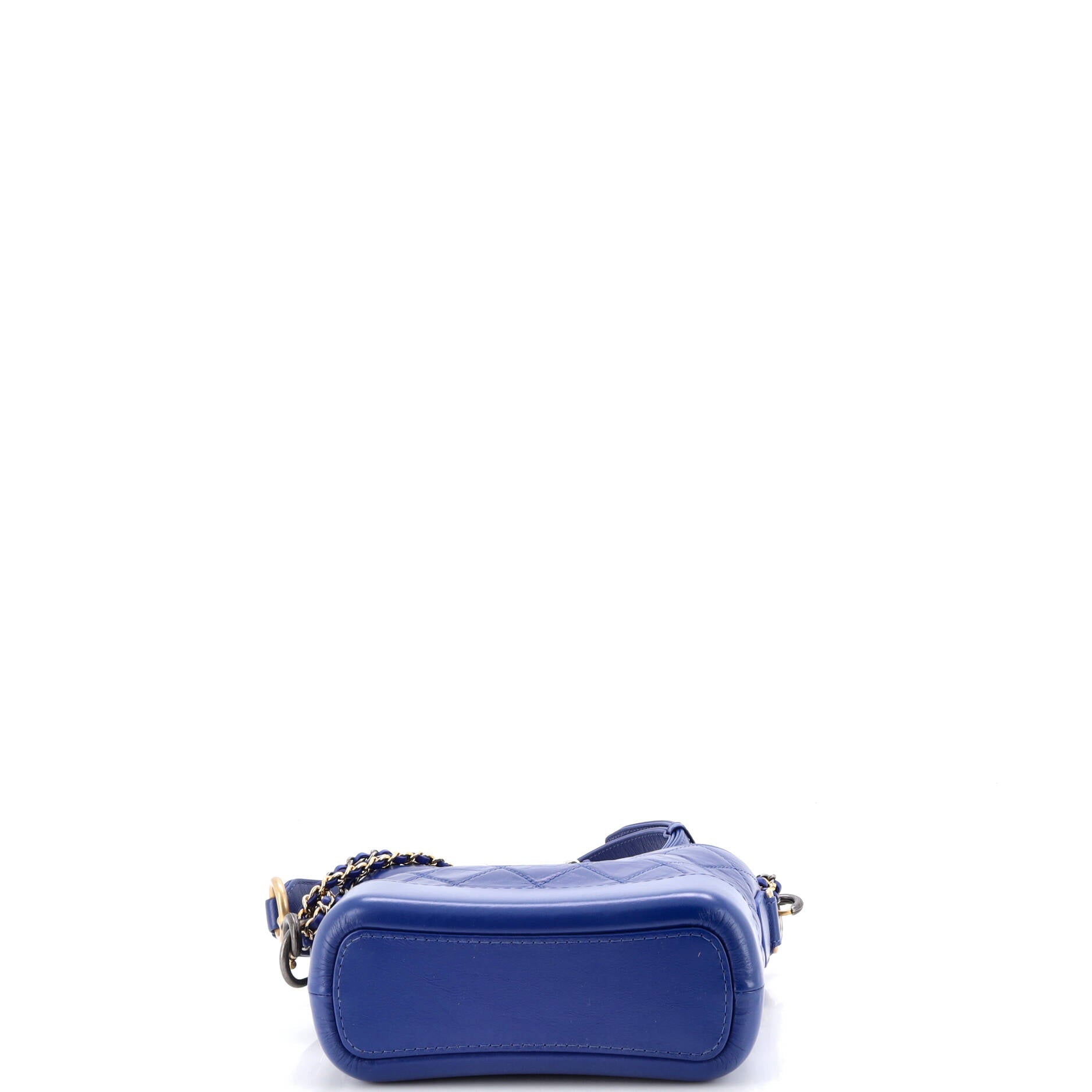 Gabrielle Hobo with Logo Handle Quilted Aged Calfskin Small