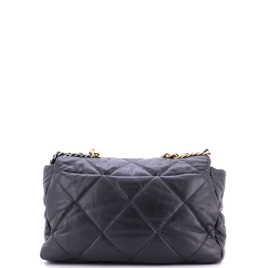 19 Flap Bag Quilted Leather Maxi
