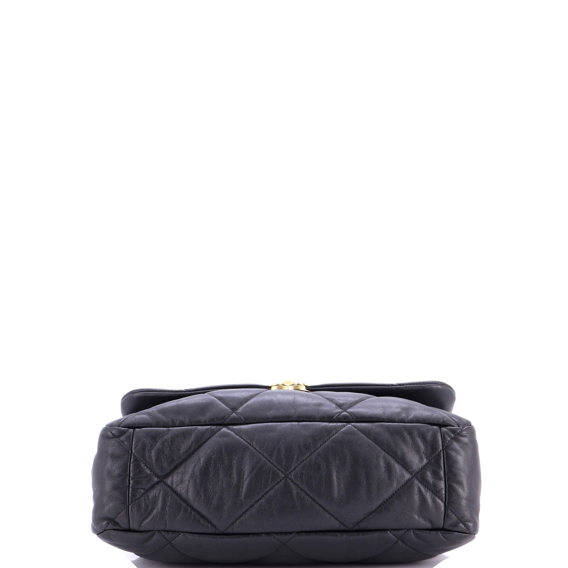 19 Flap Bag Quilted Leather Maxi