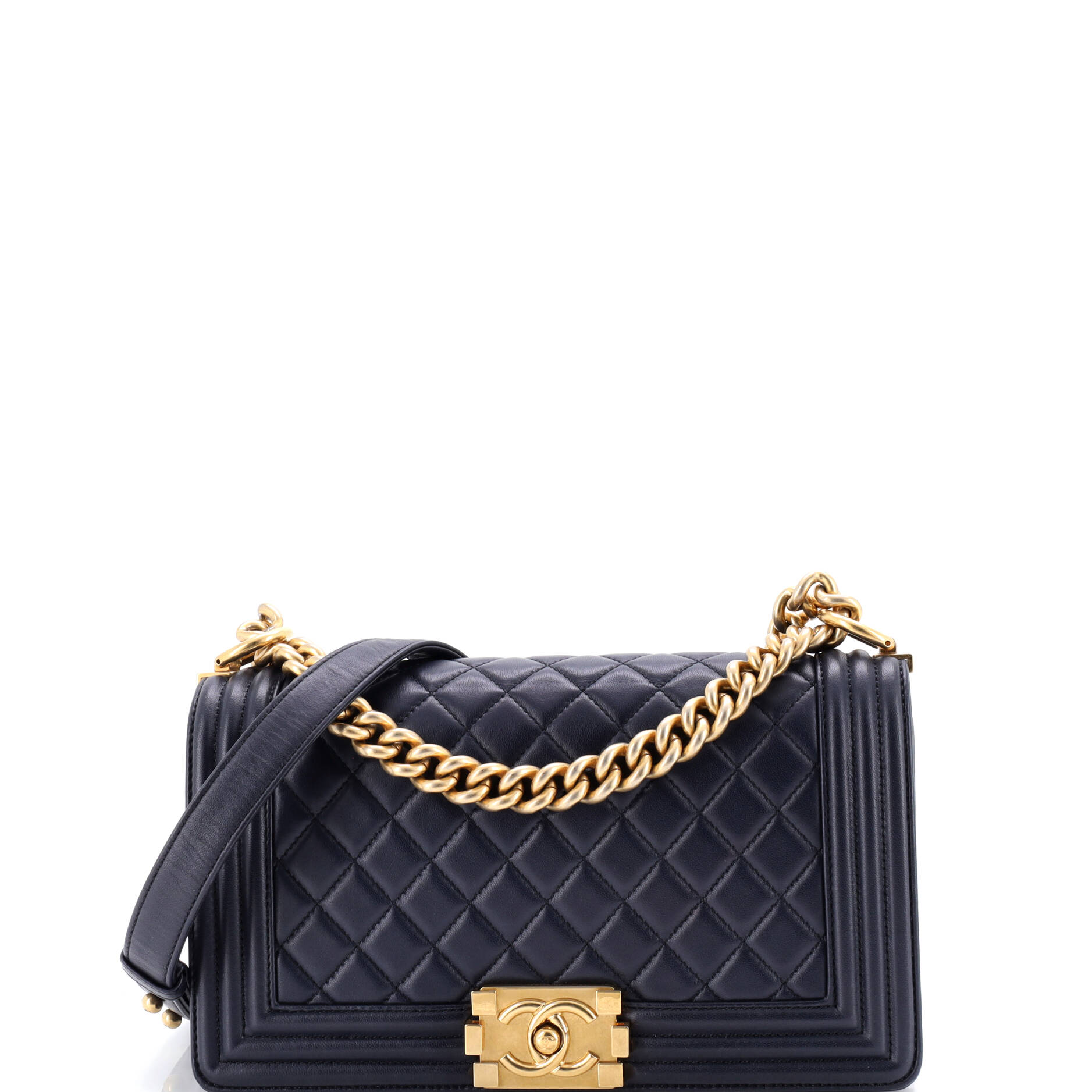 Boy Flap Bag Quilted Lambskin Old Medium