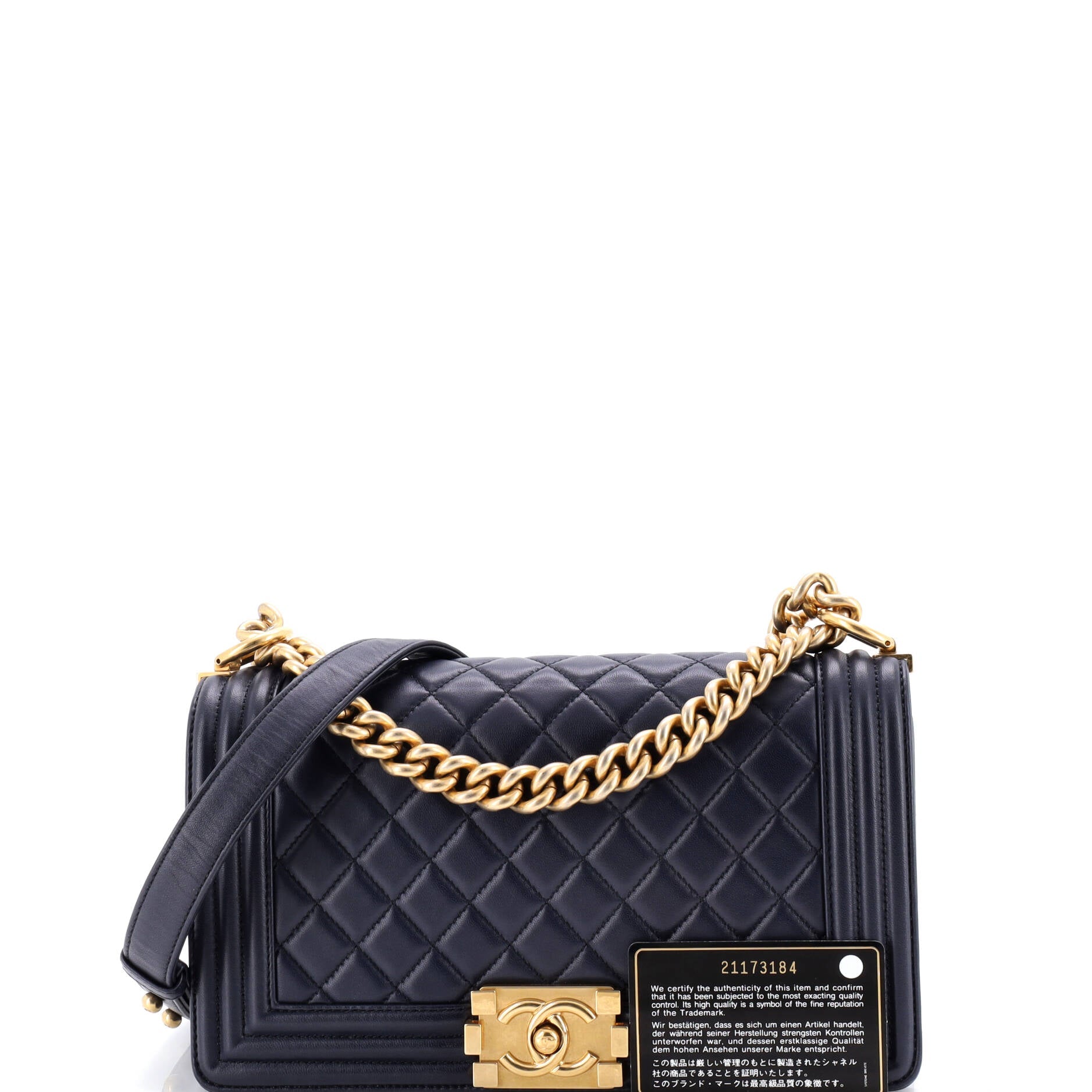 Boy Flap Bag Quilted Lambskin Old Medium