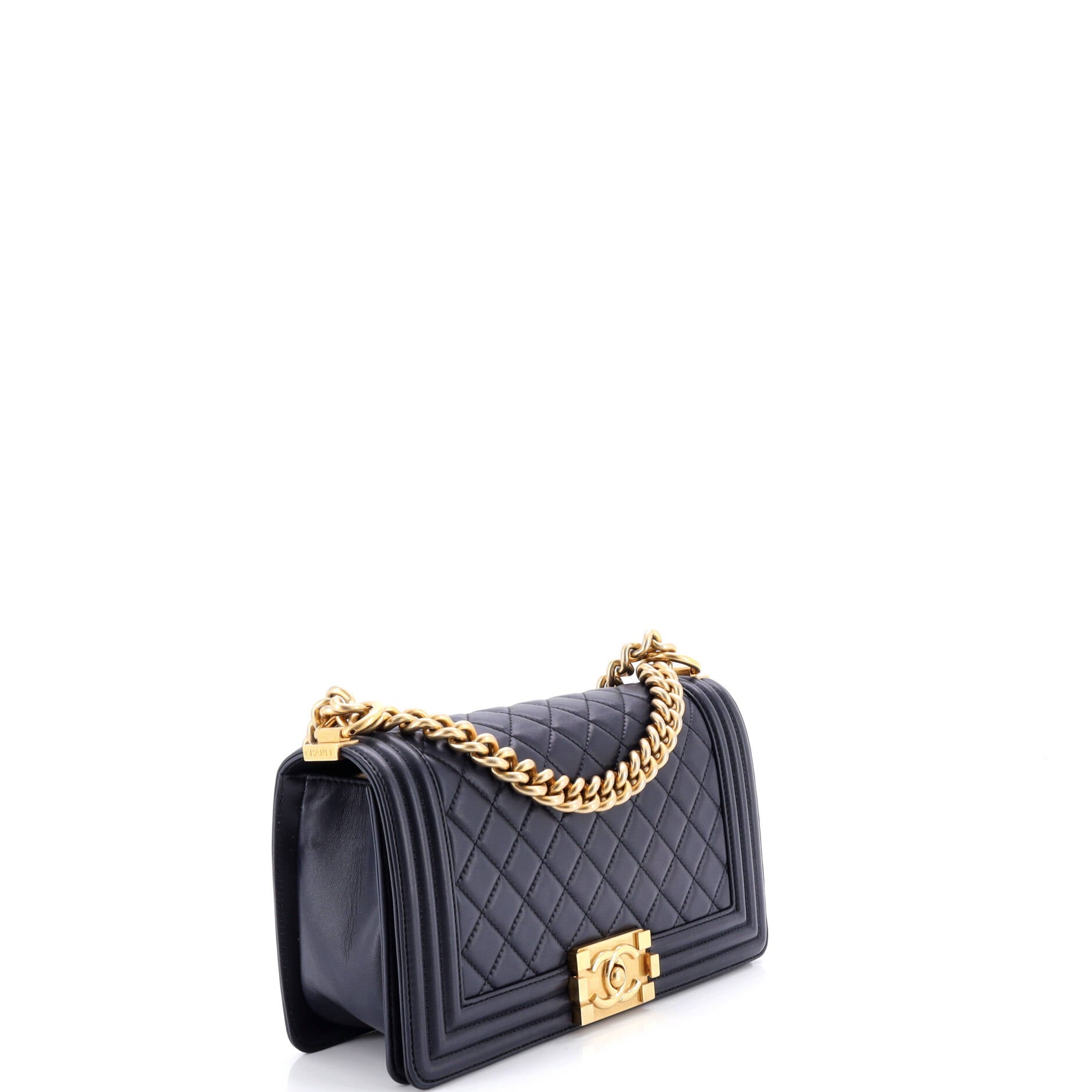 Boy Flap Bag Quilted Lambskin Old Medium