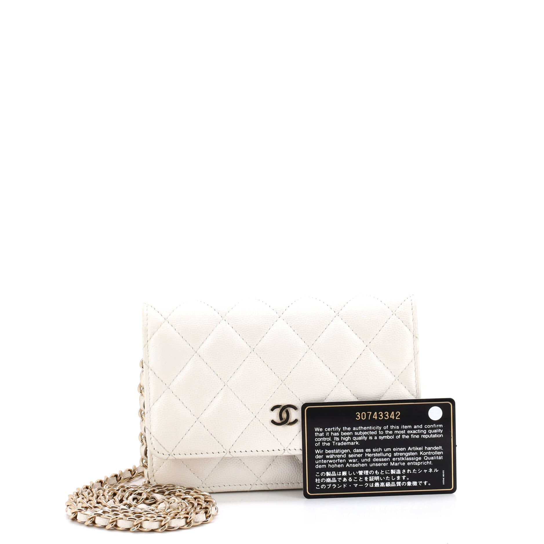 Wallet on Chain Quilted Caviar Mini