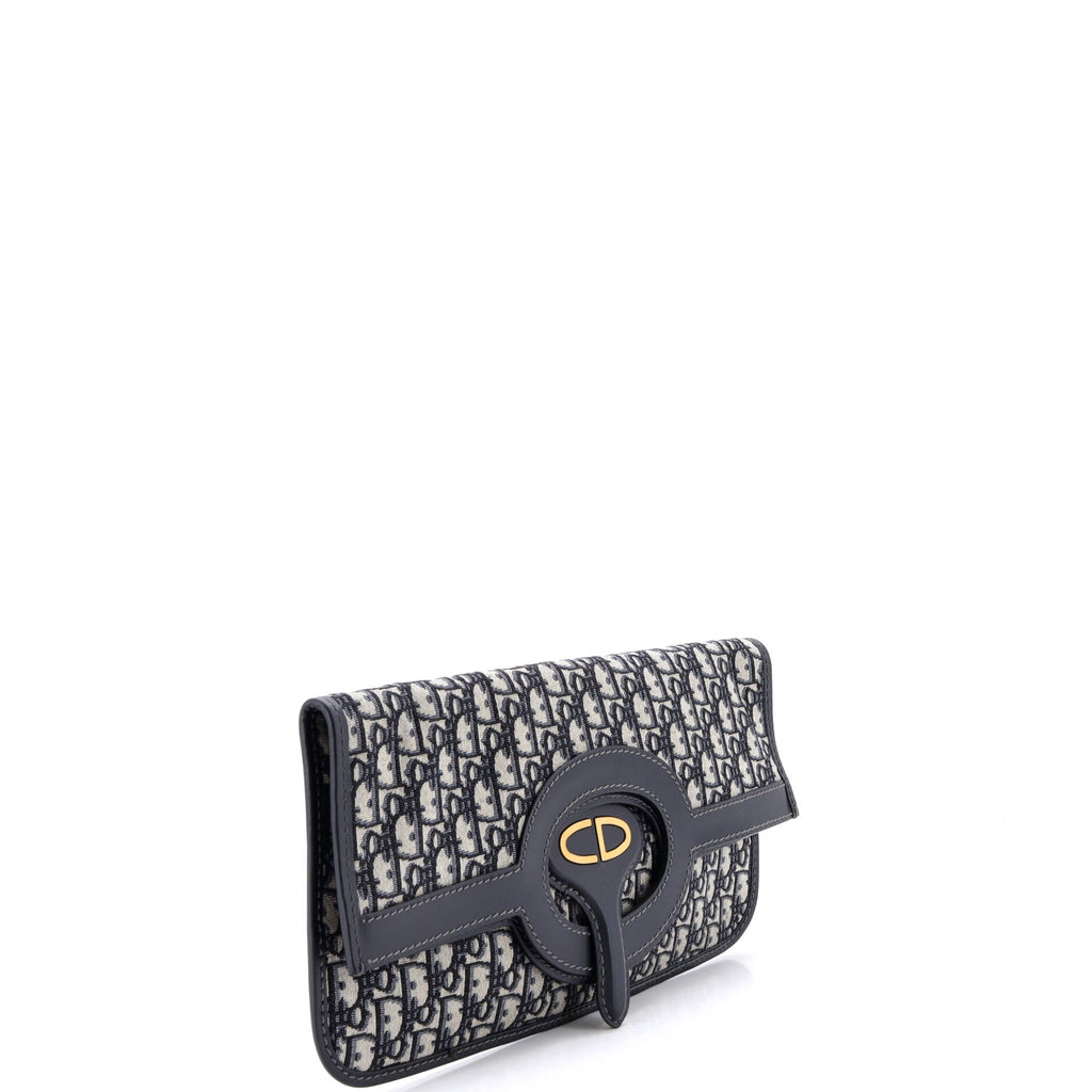 Fold Over Clutch Oblique Canvas