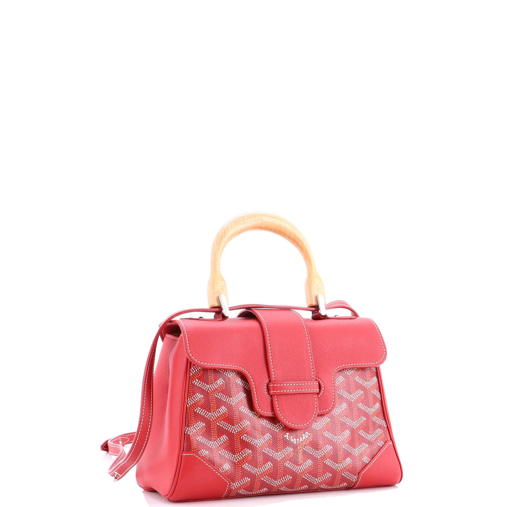 Saigon Top Handle Bag Coated Canvas with Leather Mini