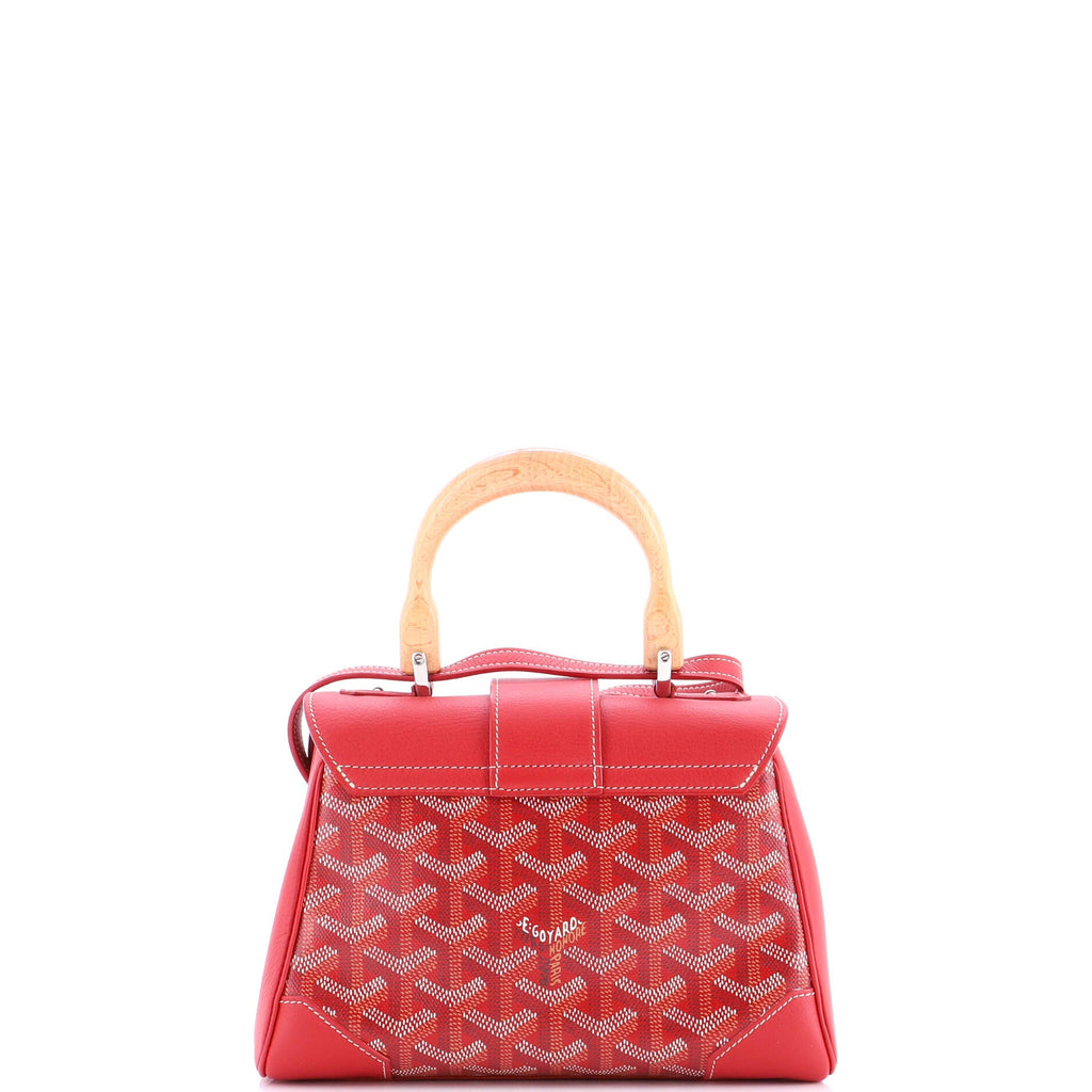 Saigon Top Handle Bag Coated Canvas with Leather Mini
