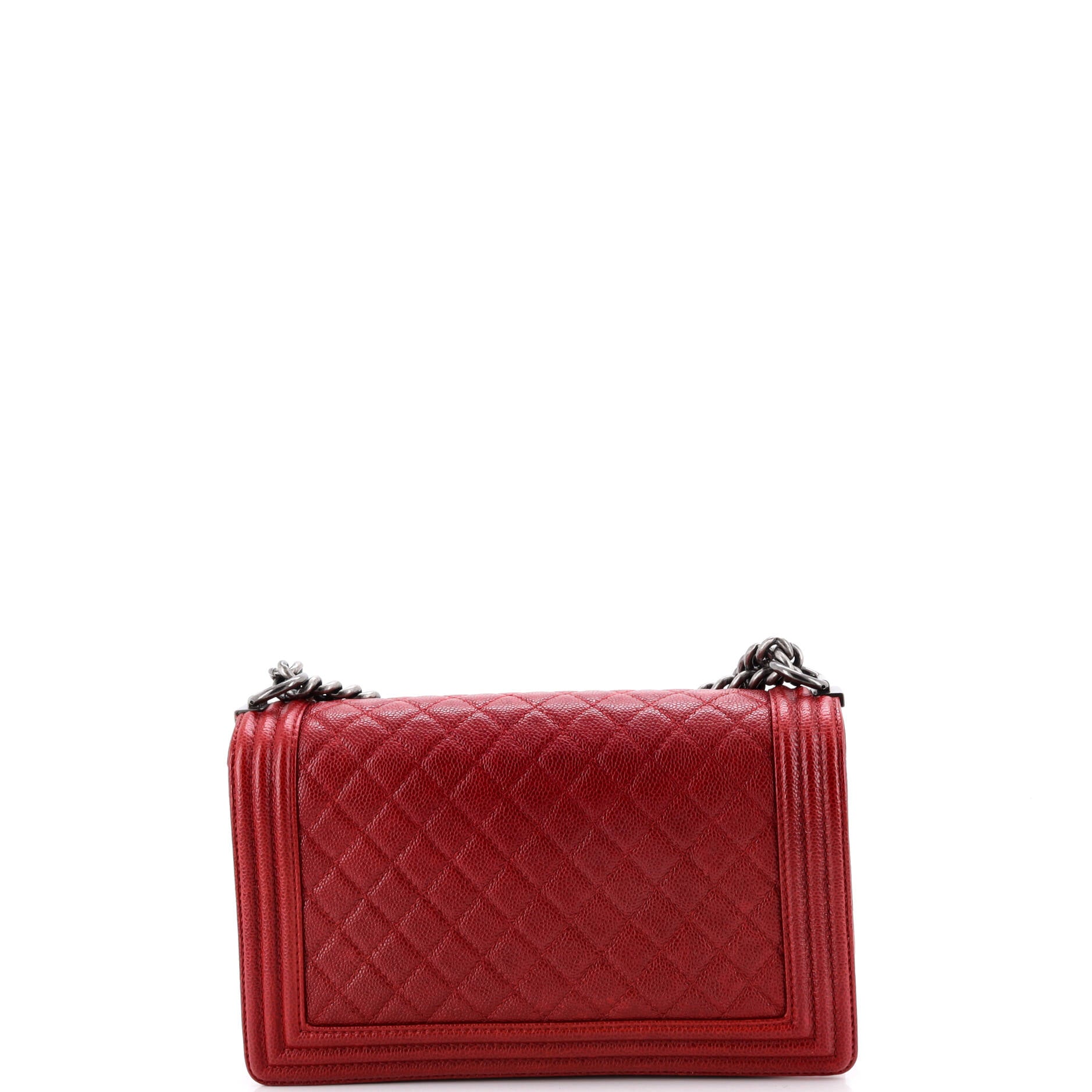 Boy Flap Bag Quilted Caviar New Medium