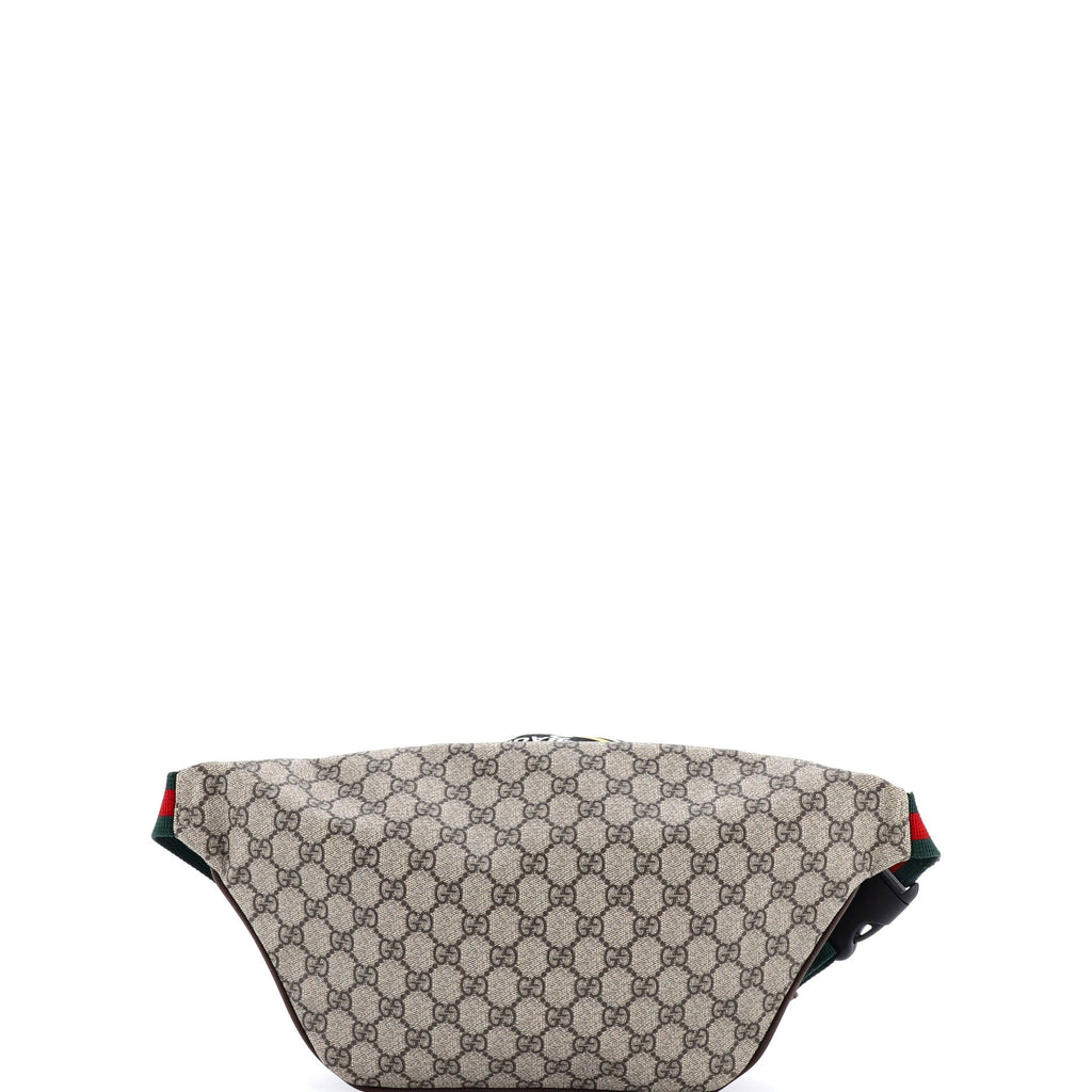 Courrier Zip Belt Bag GG Coated Canvas with Applique
