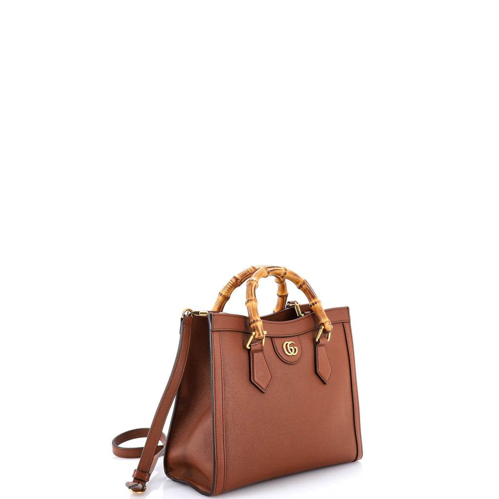 Diana NM Bamboo Handle Tote Leather Small