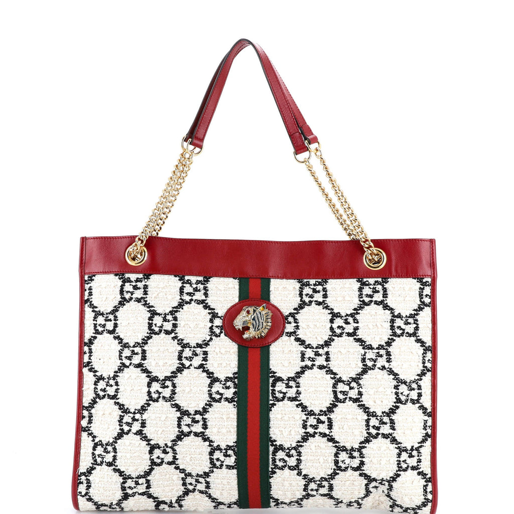 Rajah Chain Tote GG Tweed Large