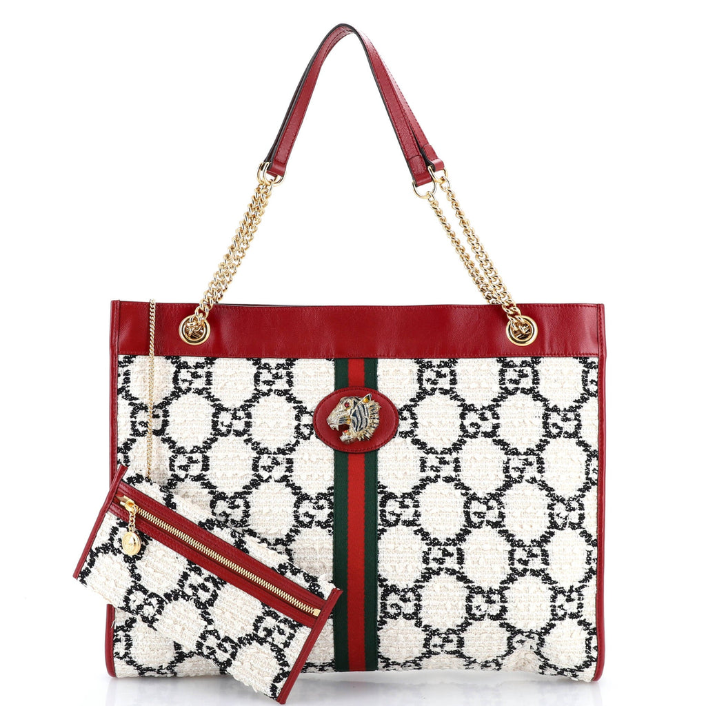 Rajah Chain Tote GG Tweed Large