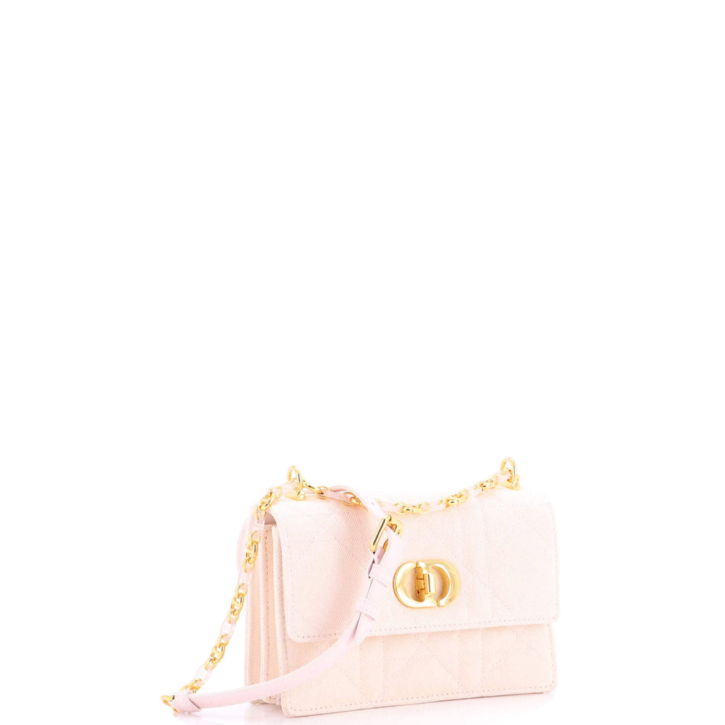 Miss Caro Flap Bag Cannage Quilt Denim Mini
