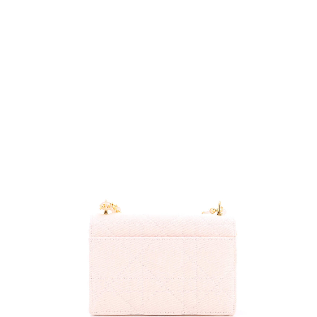 Miss Caro Flap Bag Cannage Quilt Denim Mini
