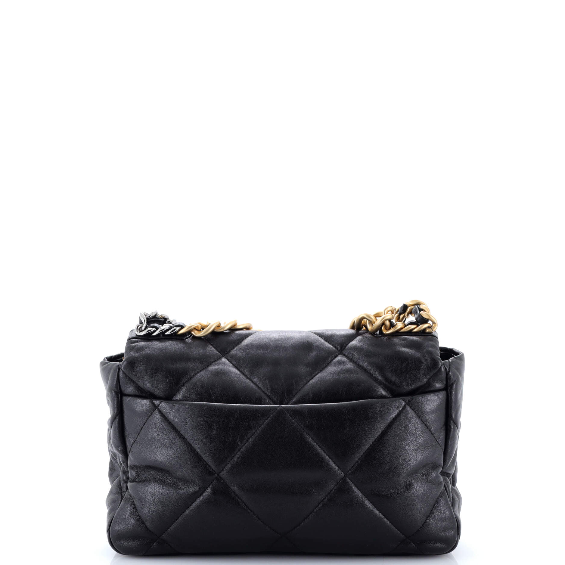 19 Flap Bag Quilted Leather Large