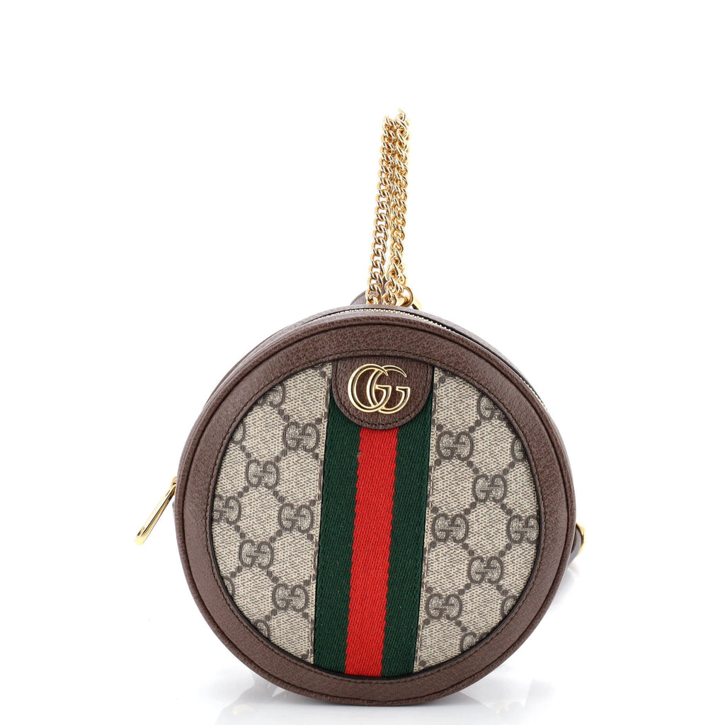 Ophidia Round Backpack GG Coated Canvas Mini