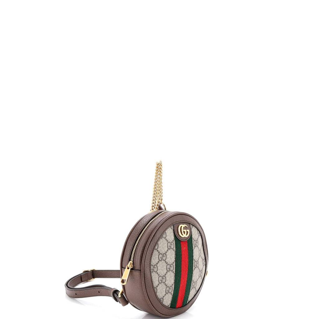 Ophidia Round Backpack GG Coated Canvas Mini