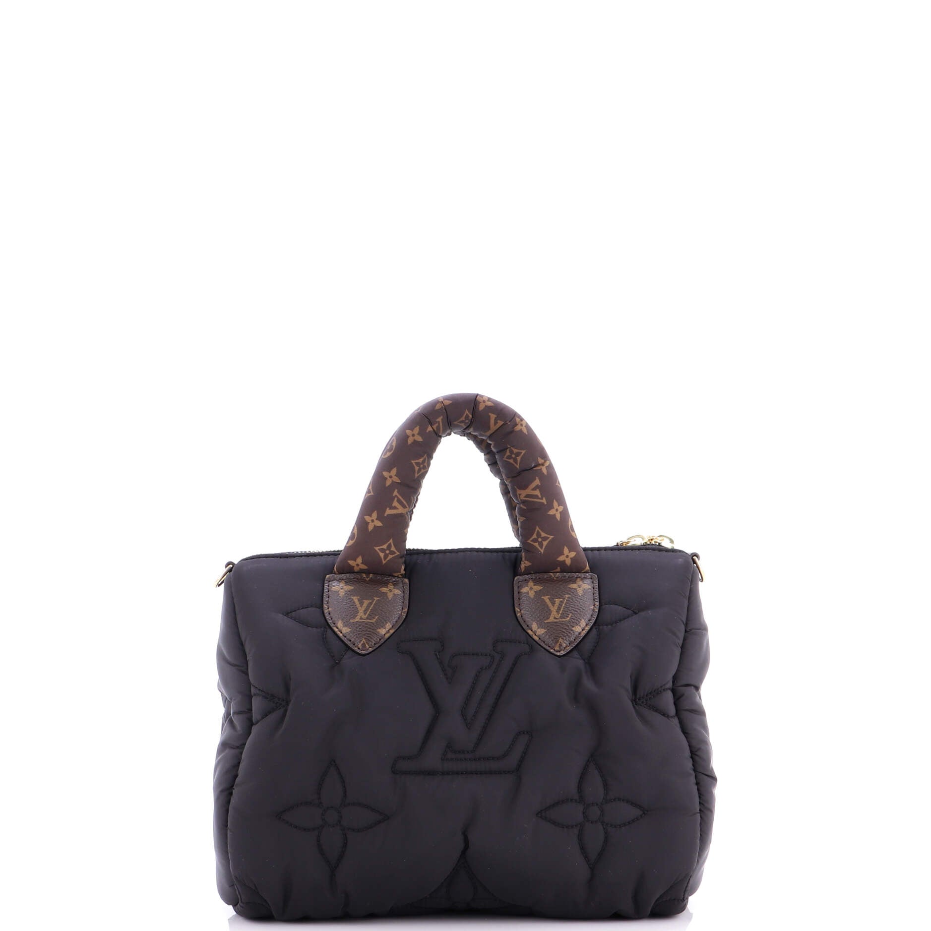 Speedy Bandouliere Bag Monogram Quilted Econyl Nylon 25