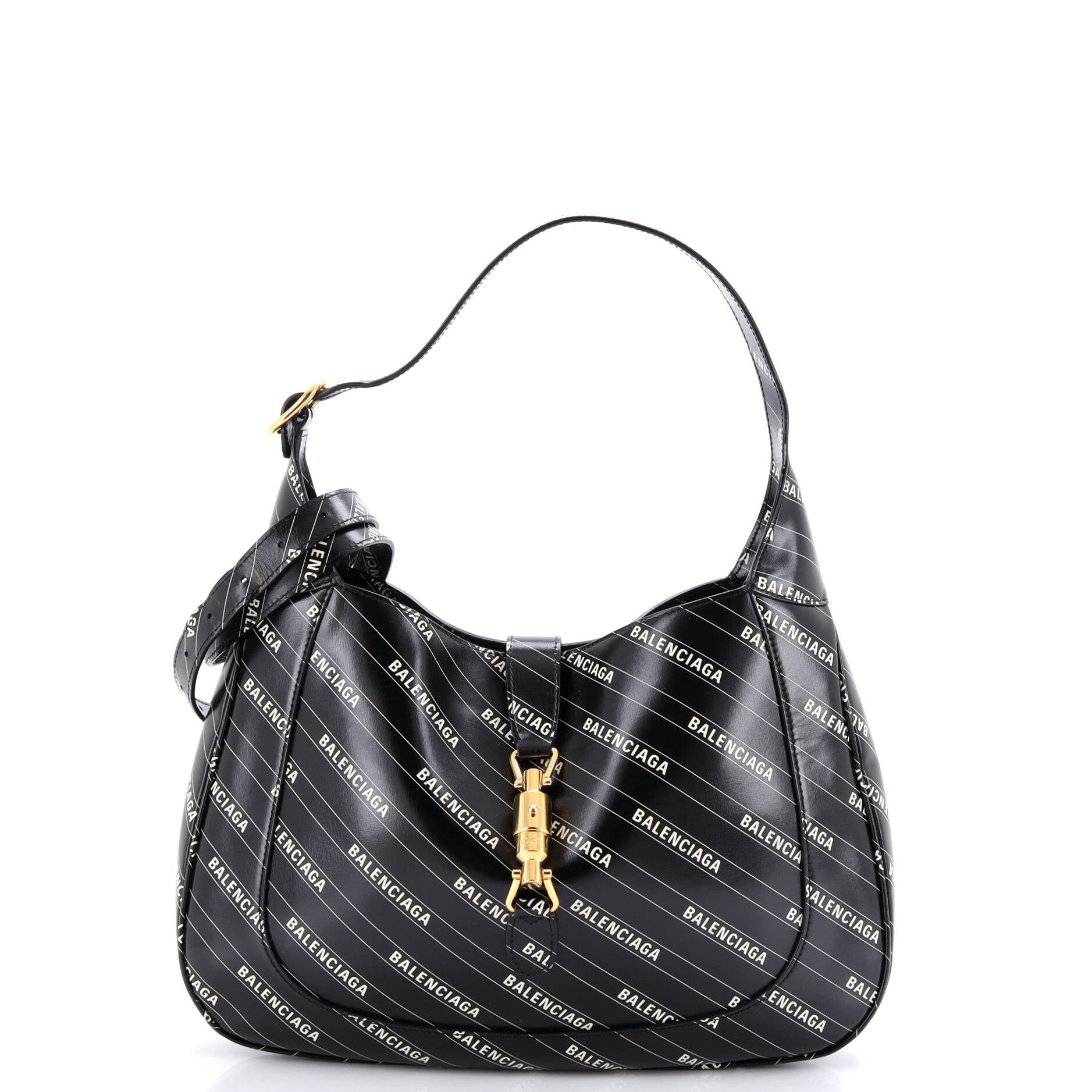 x Balenciaga The Hacker Project Jackie 1961 Hobo Printed Leather Medium
