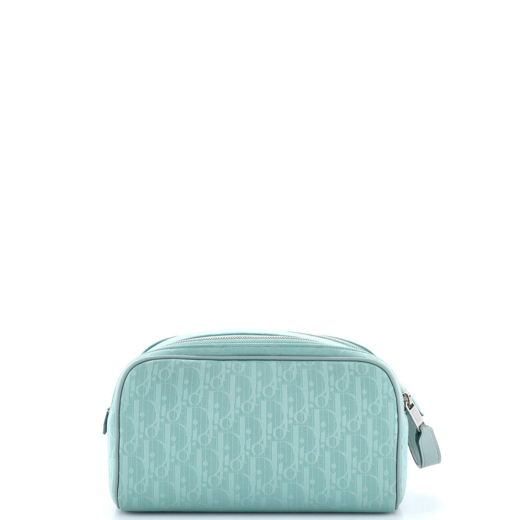 Double Zip Toiletry Pouch Oblique Recycled Nylon