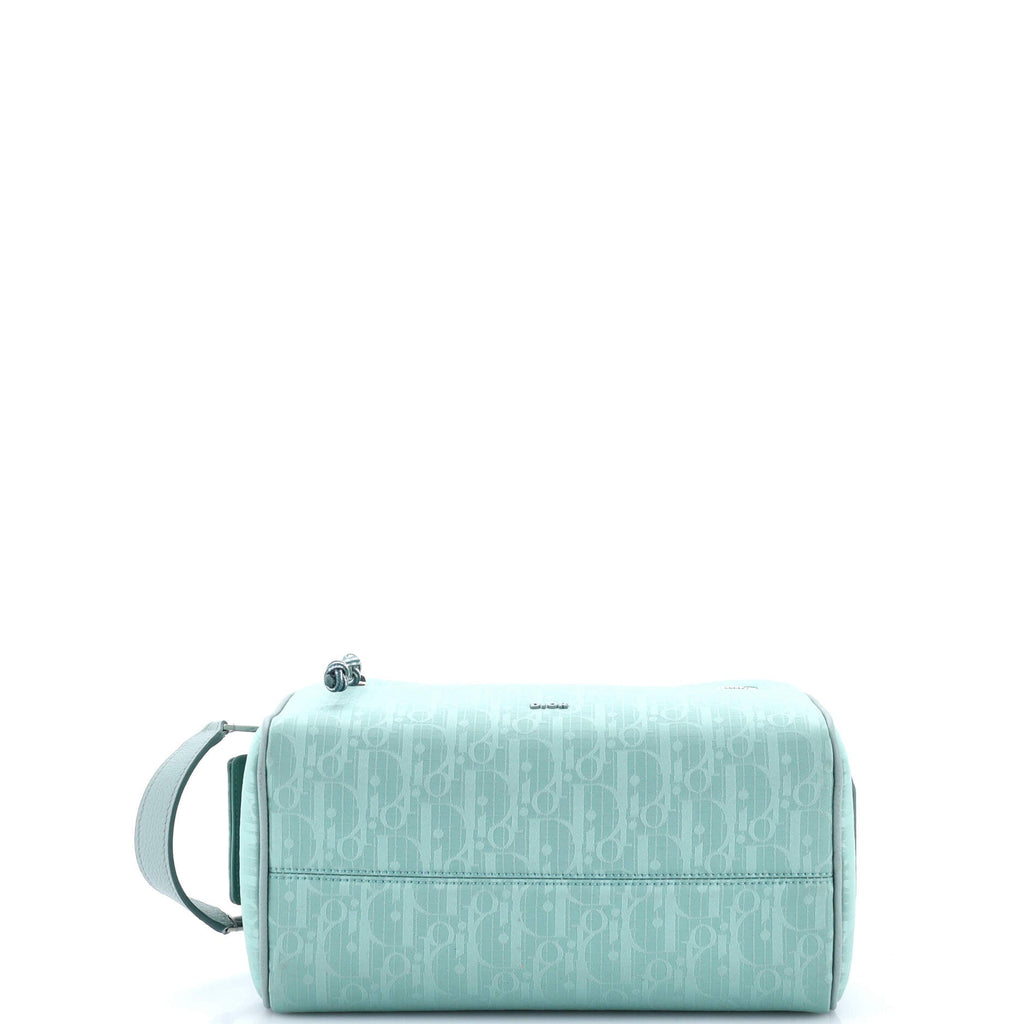 Double Zip Toiletry Pouch Oblique Recycled Nylon