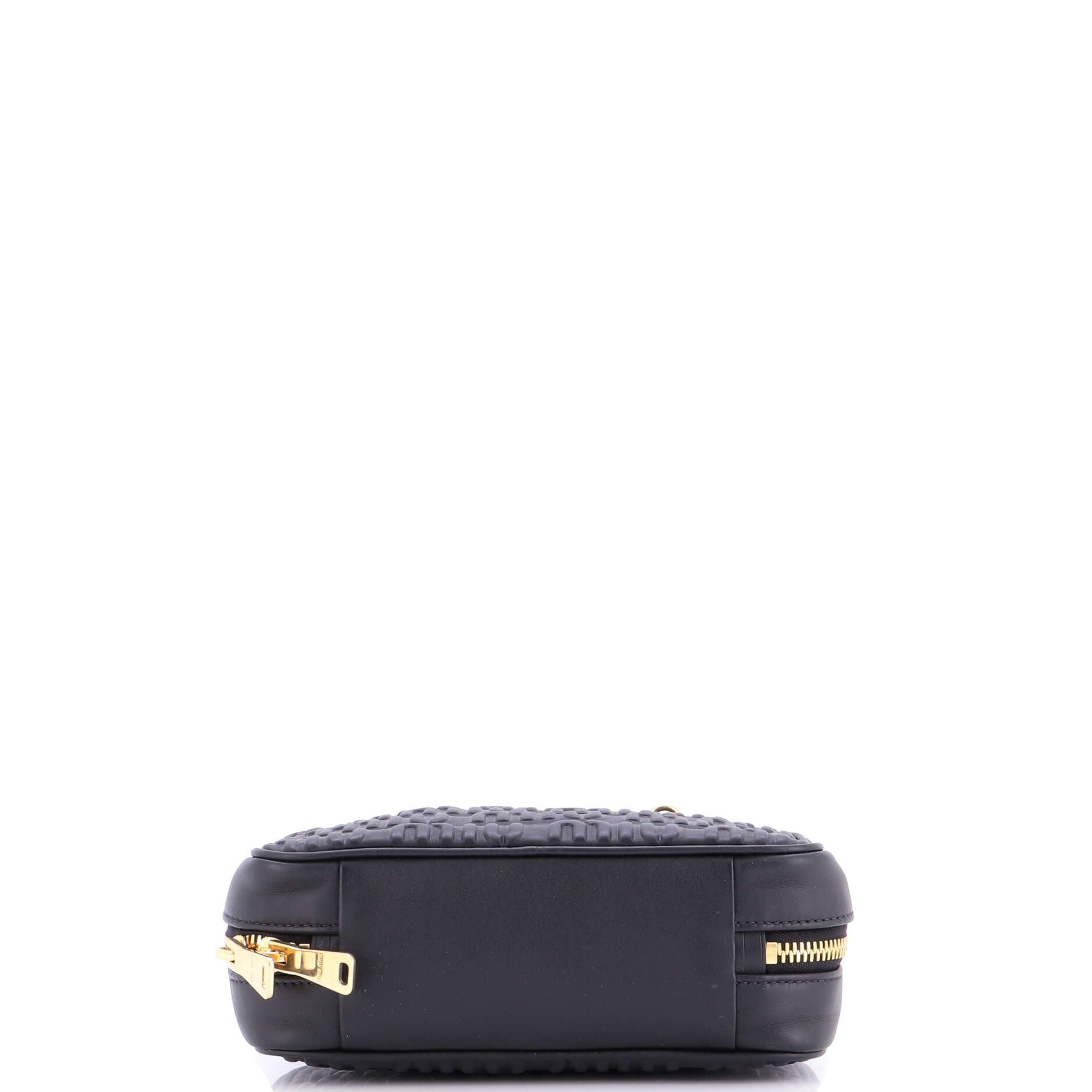 Softy Chain Camera Bag Logo Embossed Leather Medium