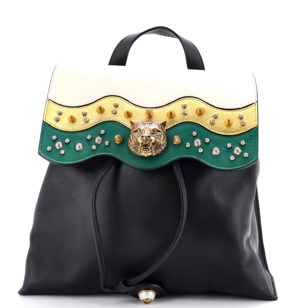 Animalier Malin Backpack Studded Leather Medium