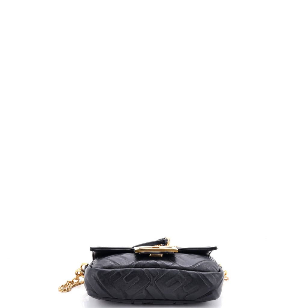 Baguette NM Bag Zucca Embossed Leather Mini