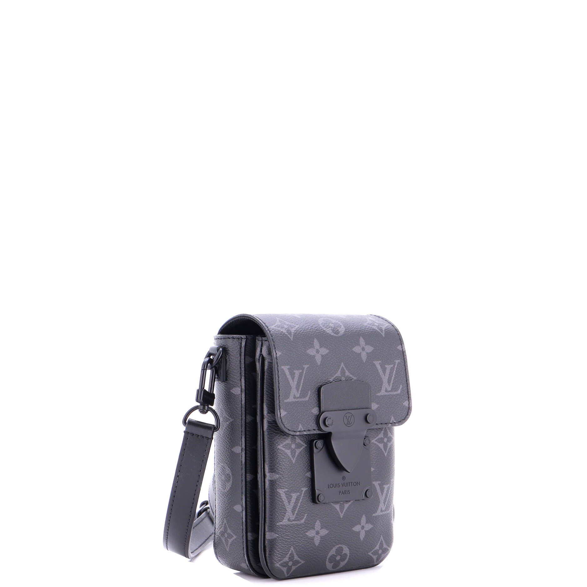 S Lock Vertical Wearable Wallet Monogram Eclipse Canvas