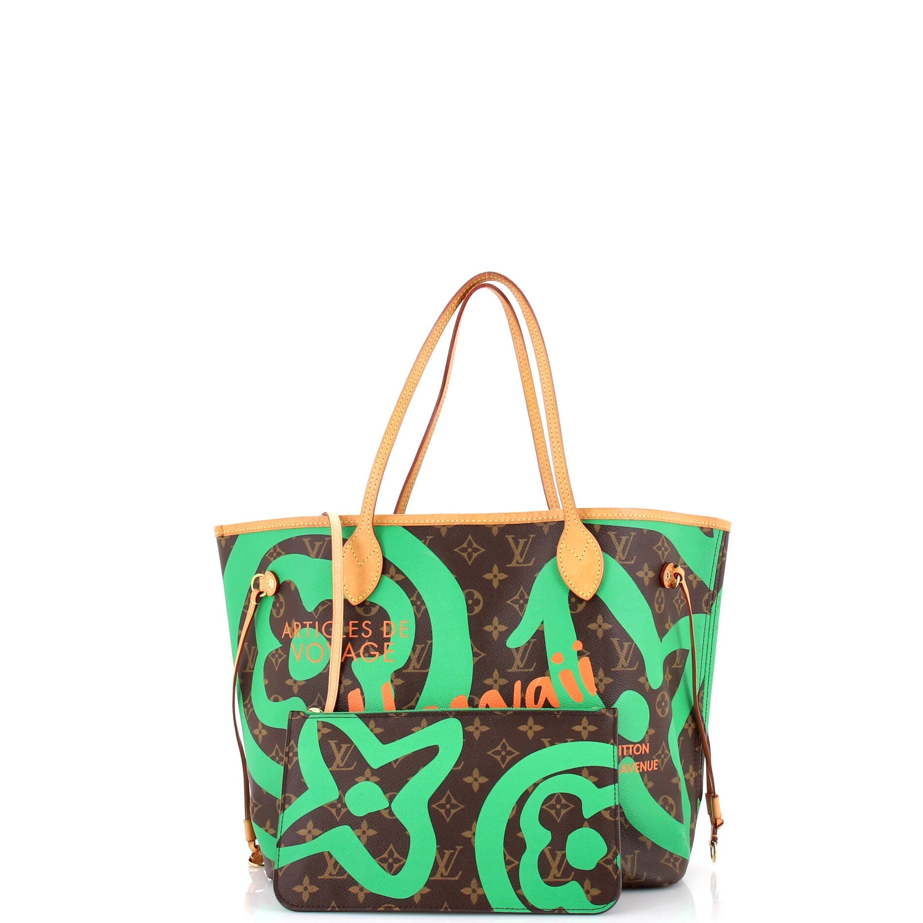 Neverfull NM Tote Limited Edition Tahitienne Cities Monogram Canvas MM