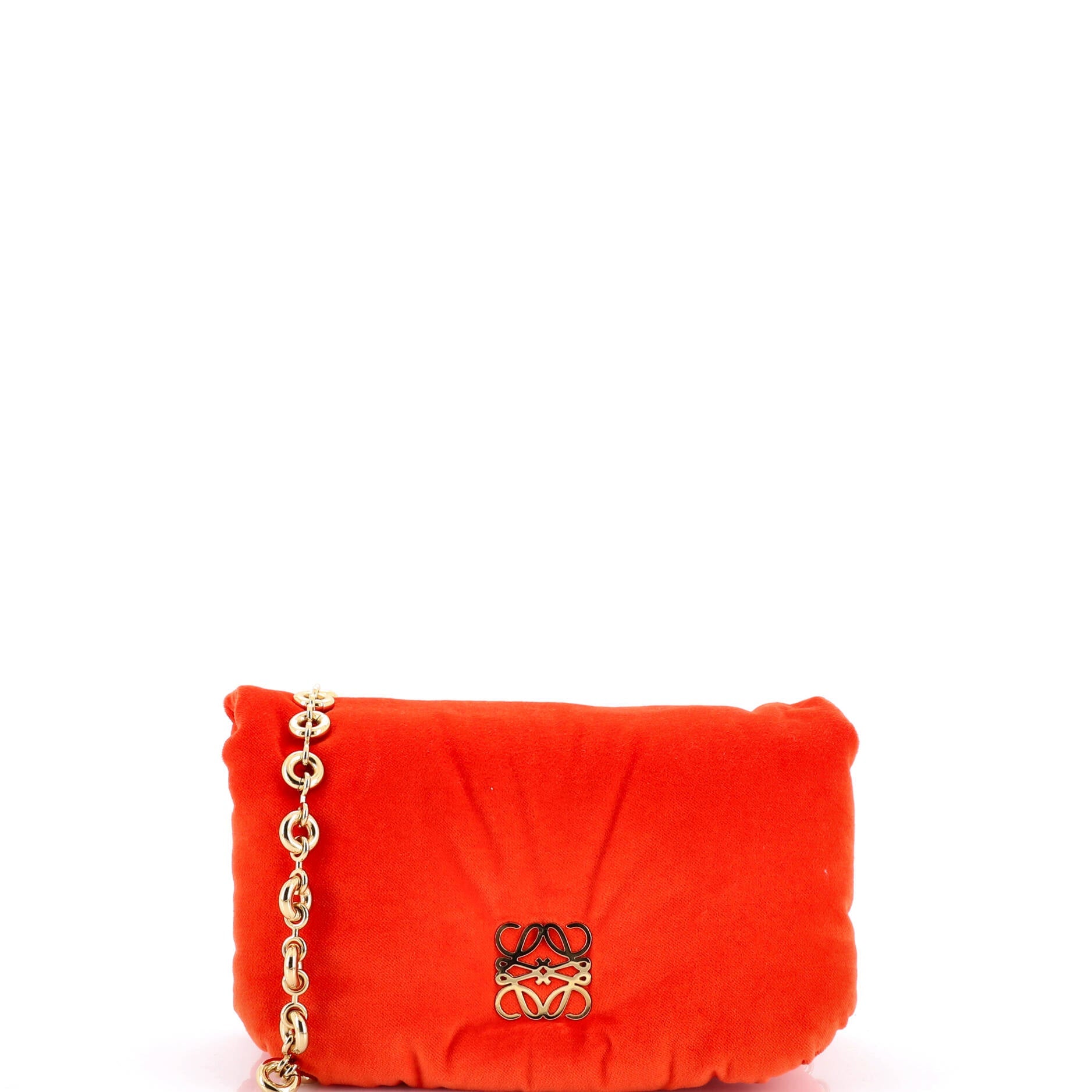 Goya Chain Puffer Bag Leather Mini