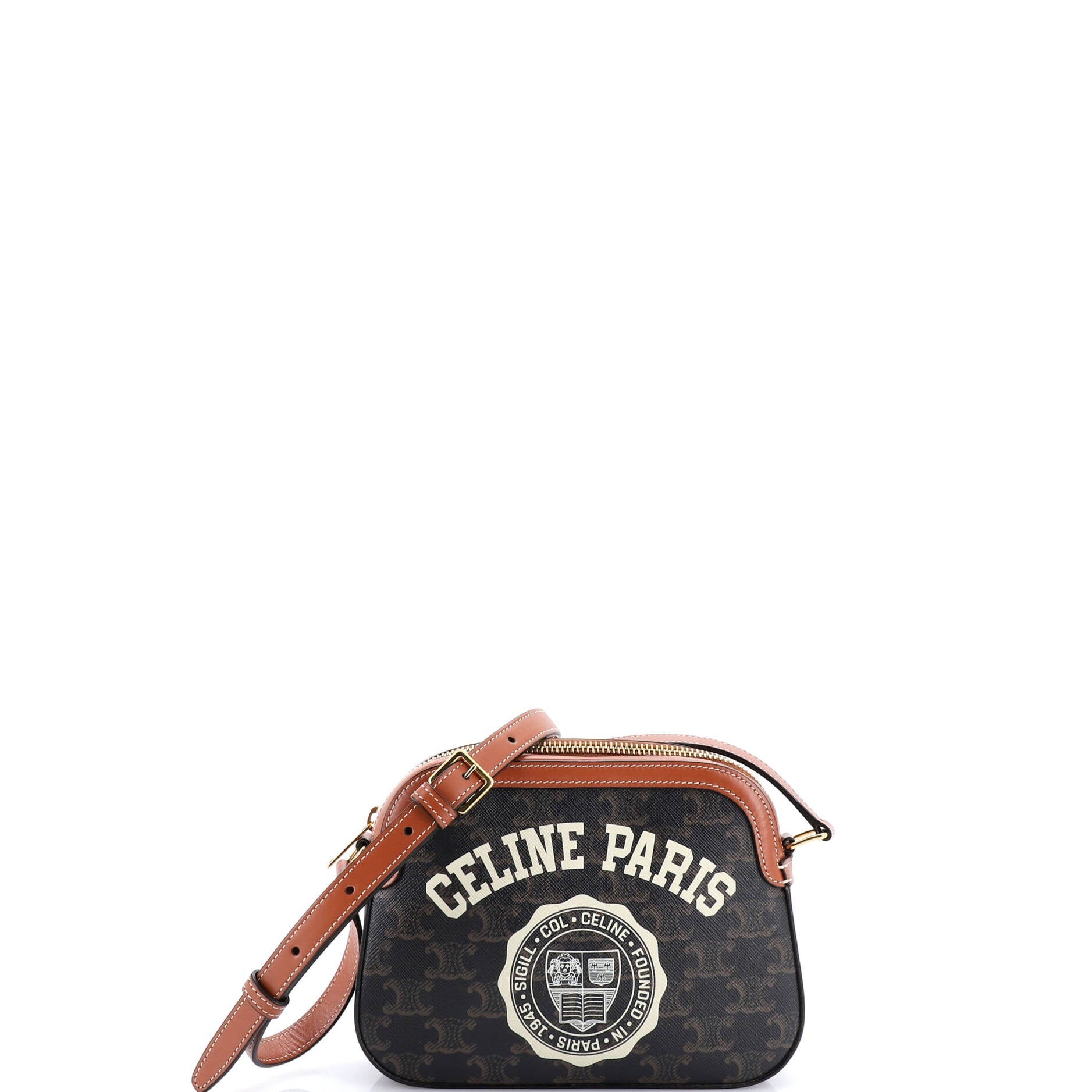 Logo Camera Bag Printed Triomphe Coated Canvas Small
