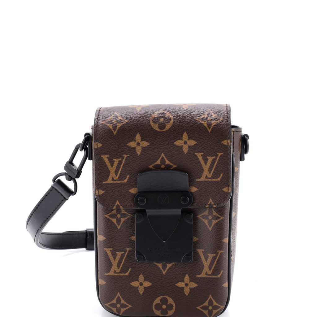 S Lock Vertical Wearable Wallet Macassar Monogram Canvas