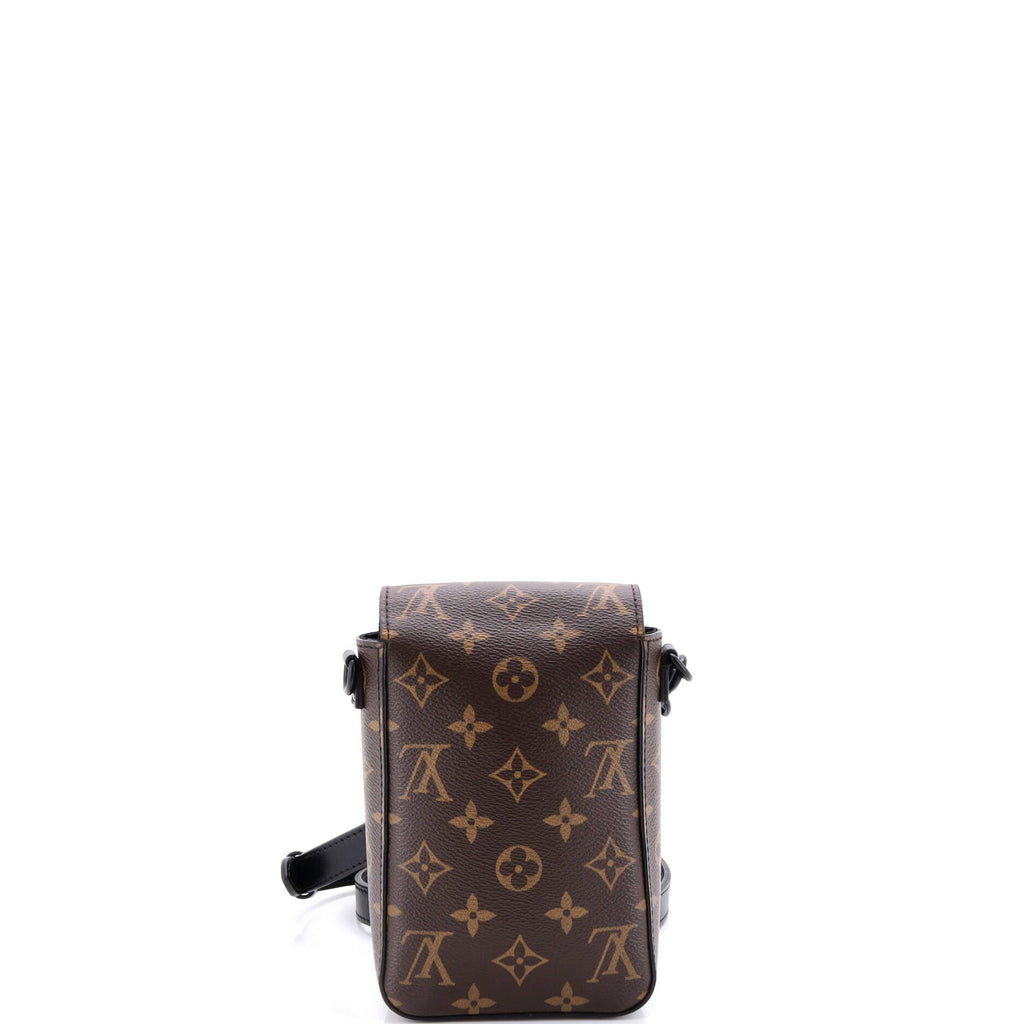 S Lock Vertical Wearable Wallet Macassar Monogram Canvas