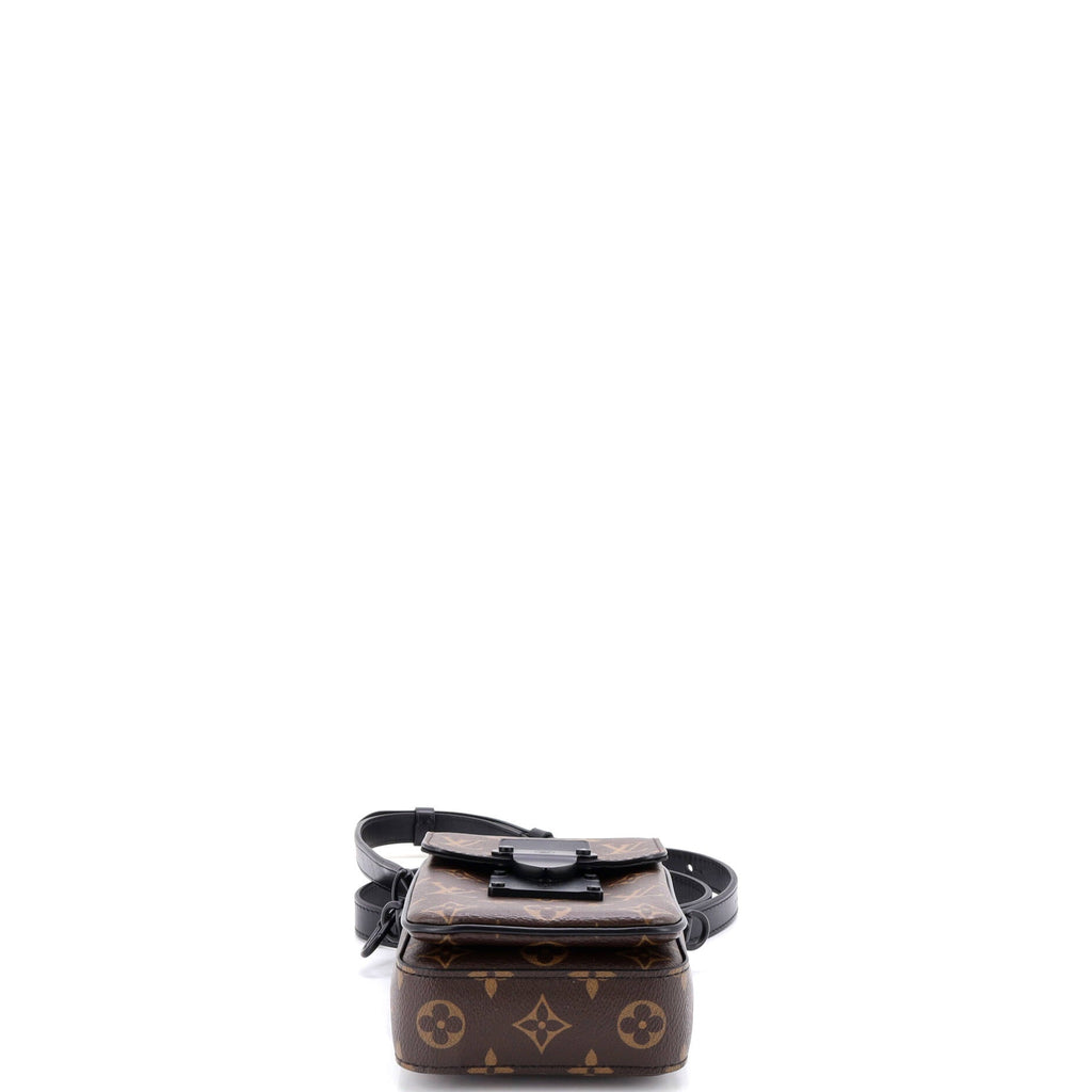 S Lock Vertical Wearable Wallet Macassar Monogram Canvas