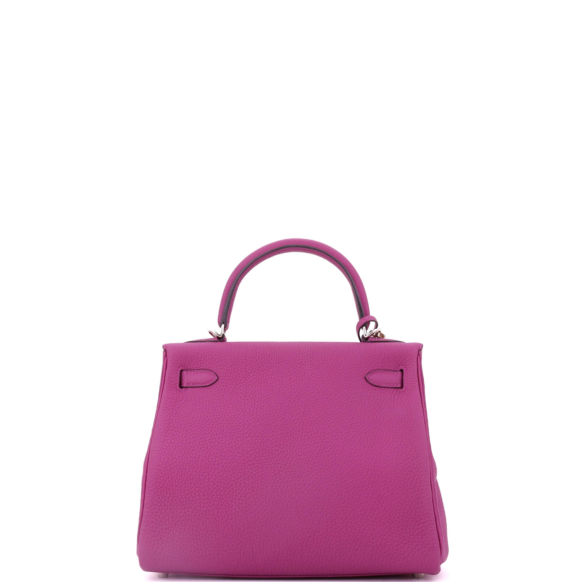 Kelly Handbag Rose Pourpre Togo with Palladium Hardware 25