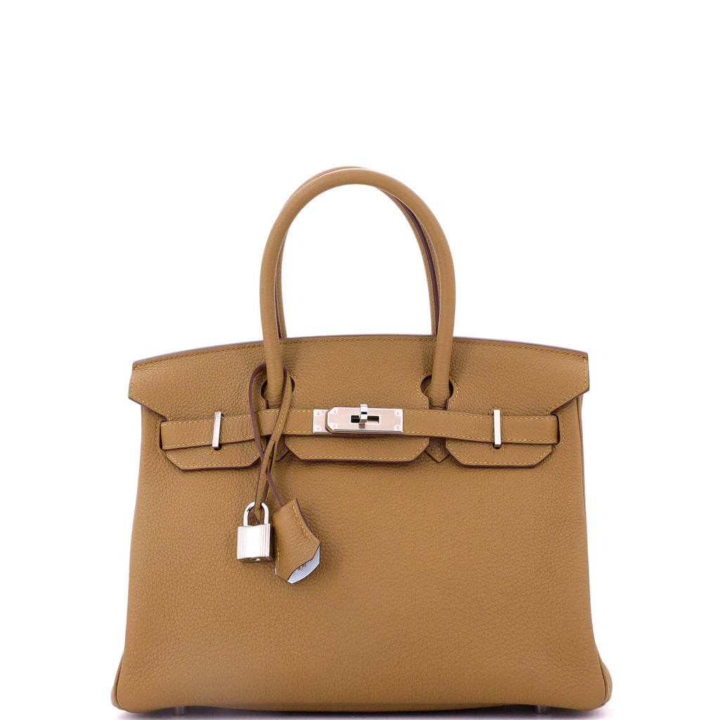Birkin Handbag Verso Togo with Palladium Hardware 30