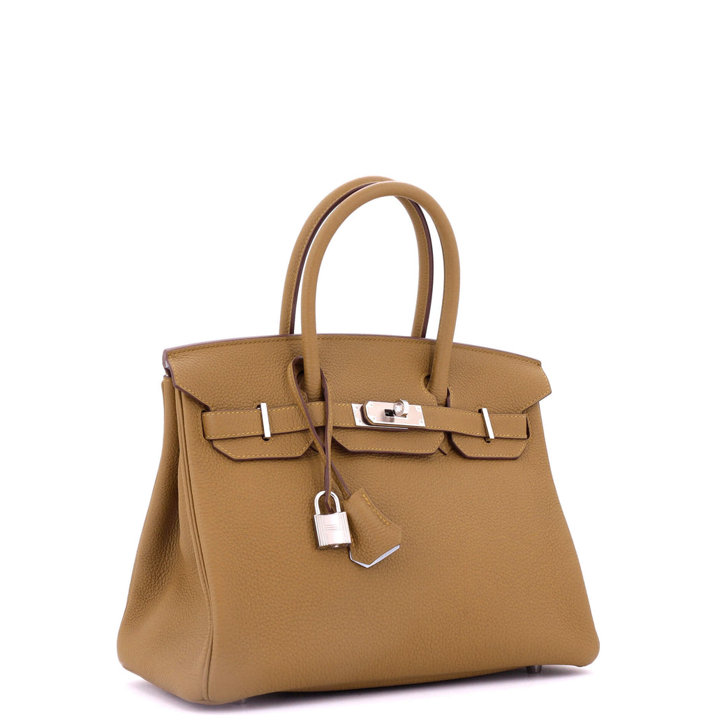 Birkin Handbag Verso Togo with Palladium Hardware 30