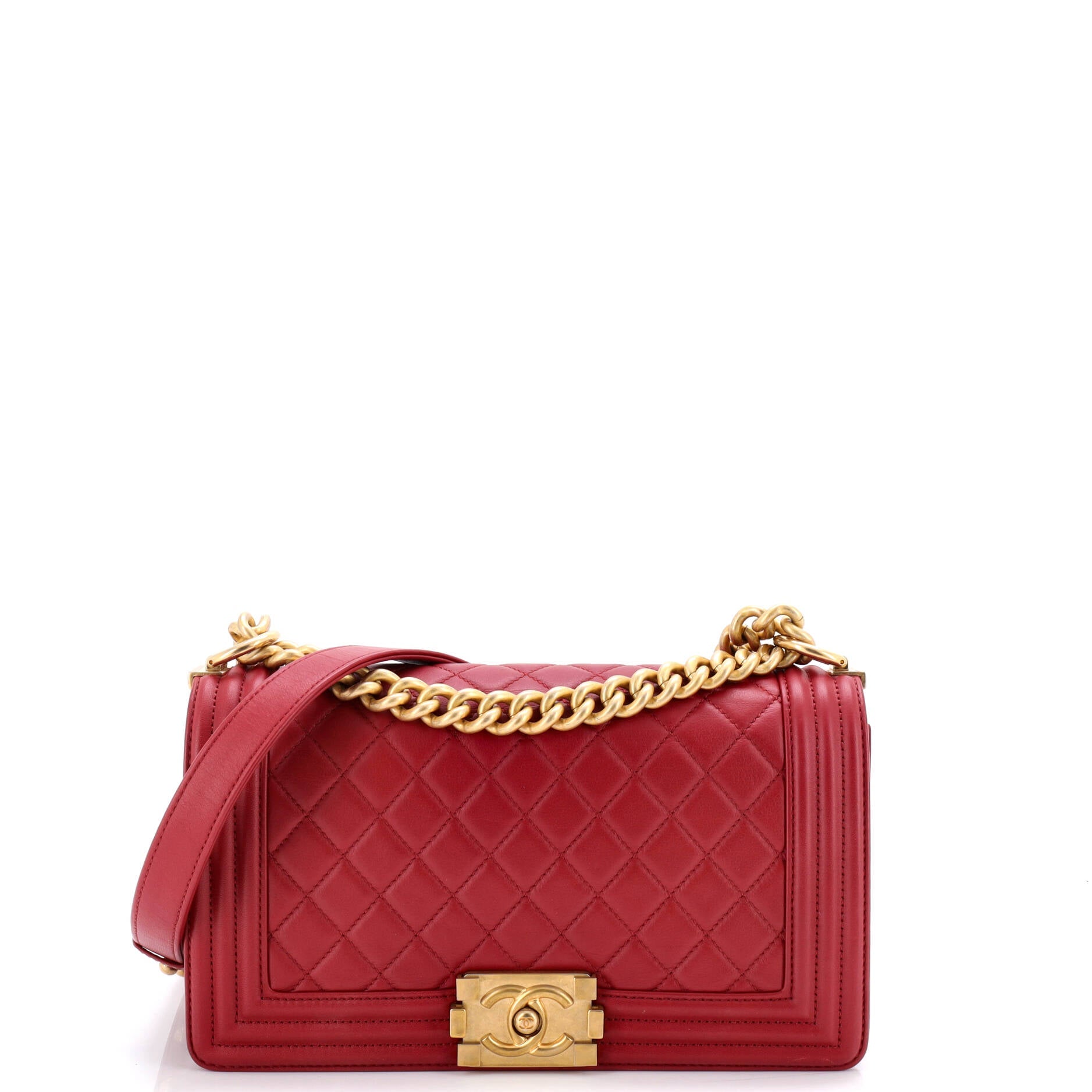 Boy Flap Bag Quilted Lambskin Old Medium