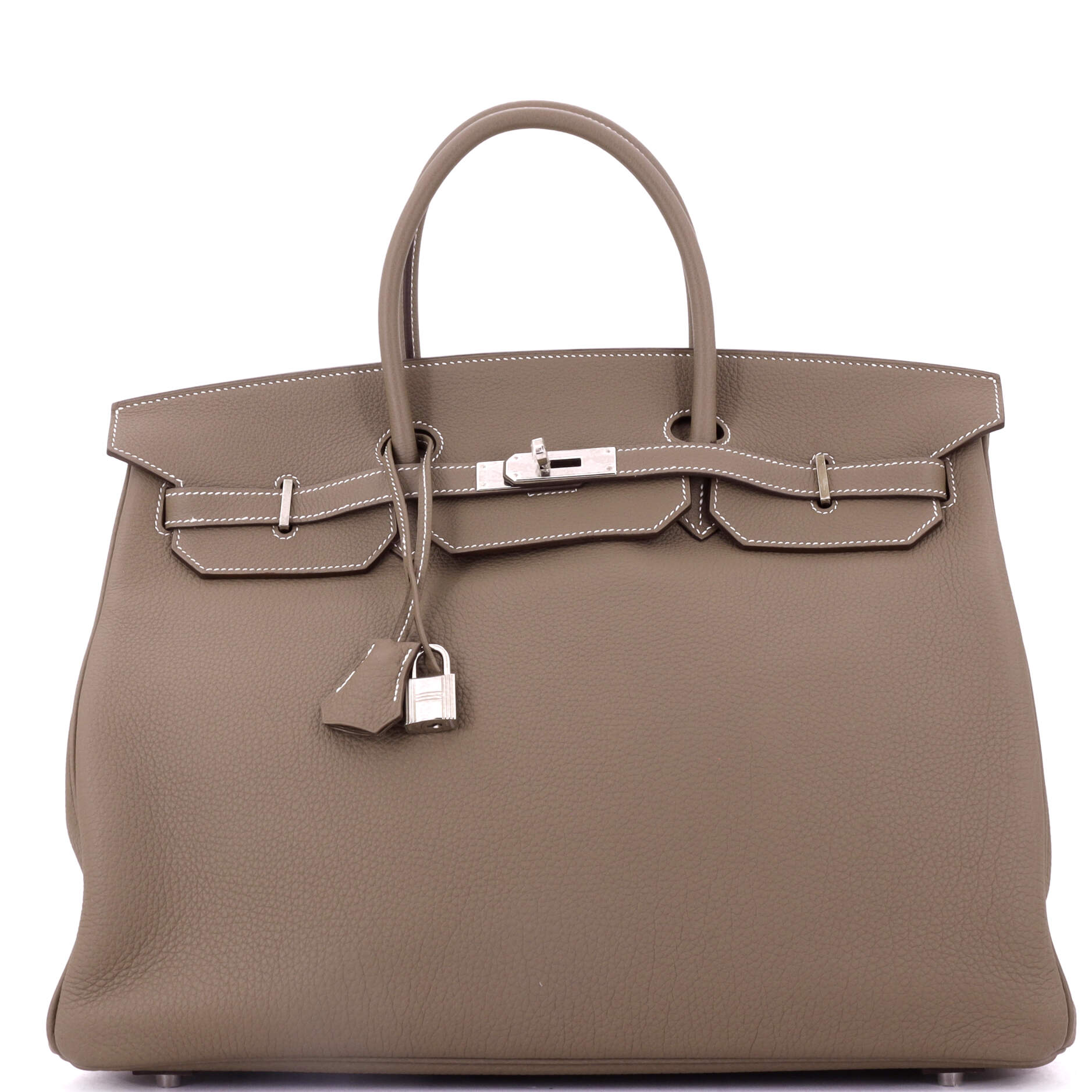 Birkin Handbag Grey Togo with Palladium Hardware 40