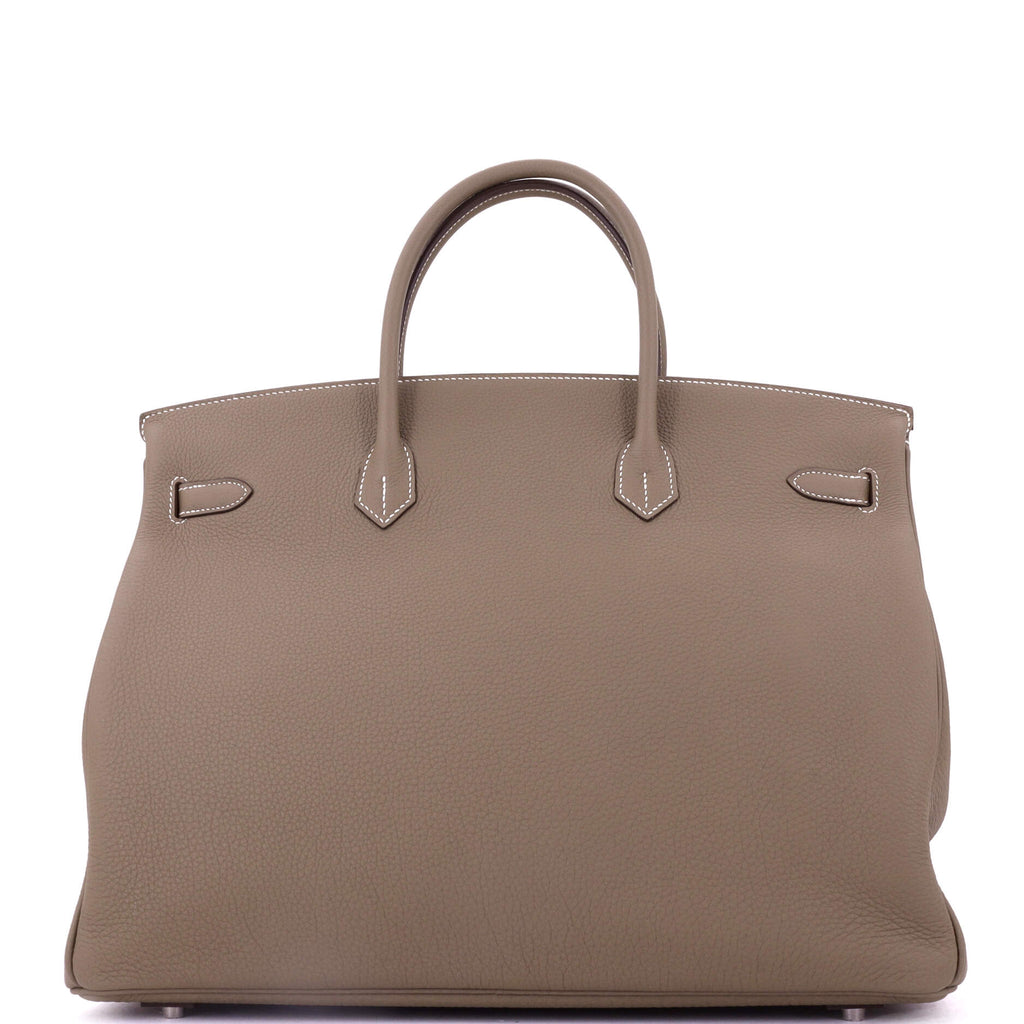 Birkin Handbag Grey Togo with Palladium Hardware 40