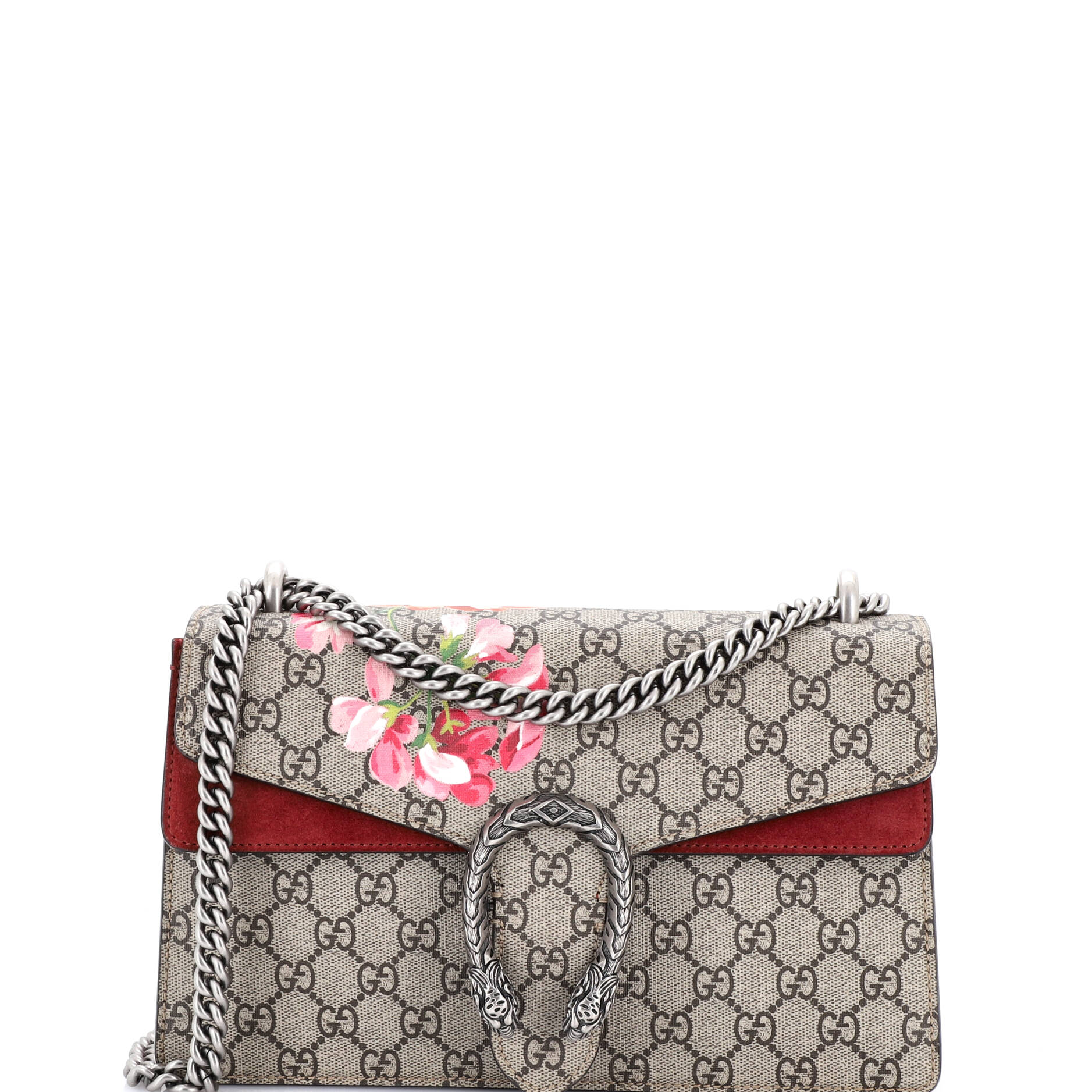 Dionysus Bag Blooms Print GG Coated Canvas Small